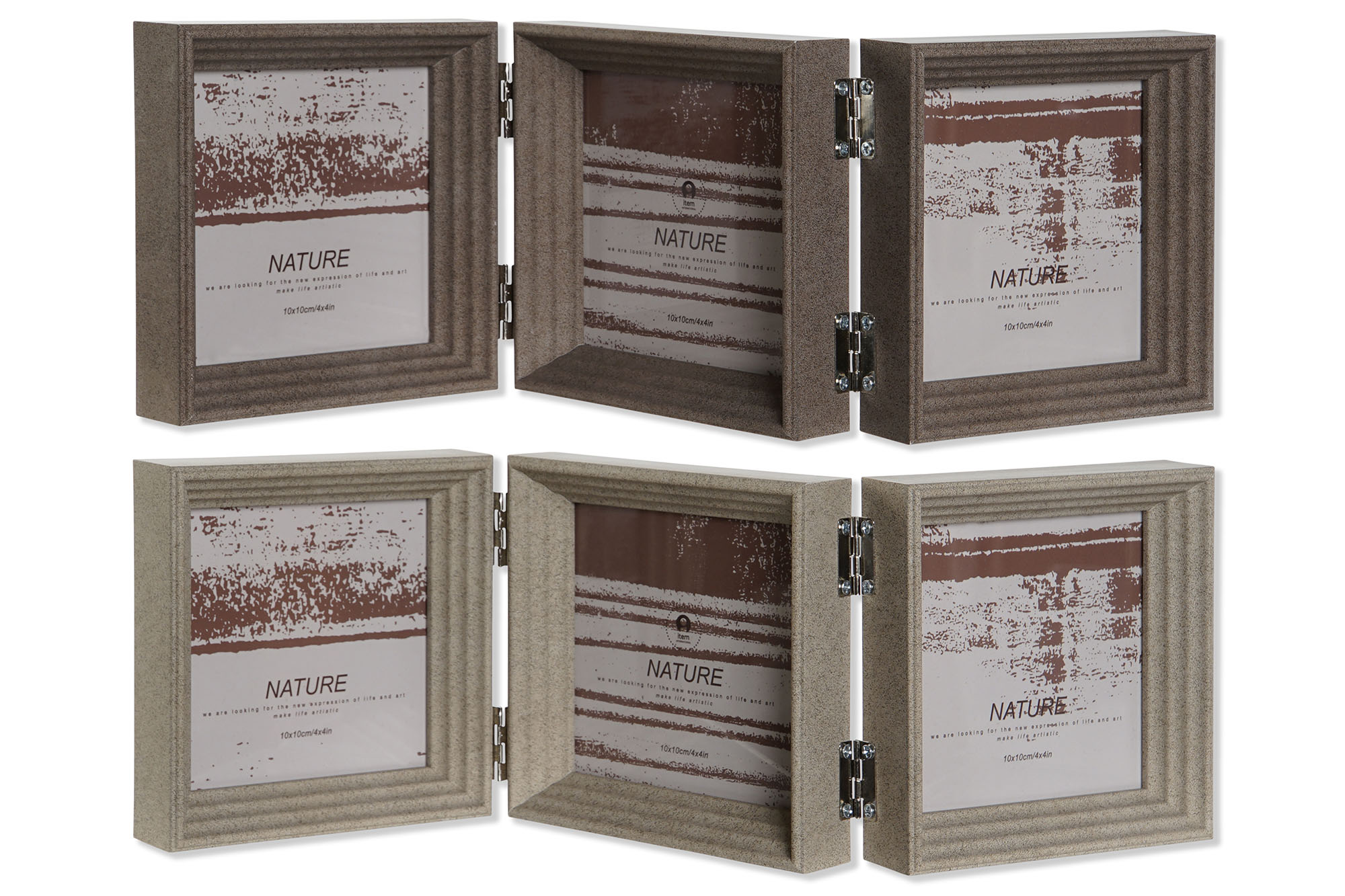 MARCO FOTO 10X10 SET 3 PS CRISTAL 38X3X12 2 SURT.