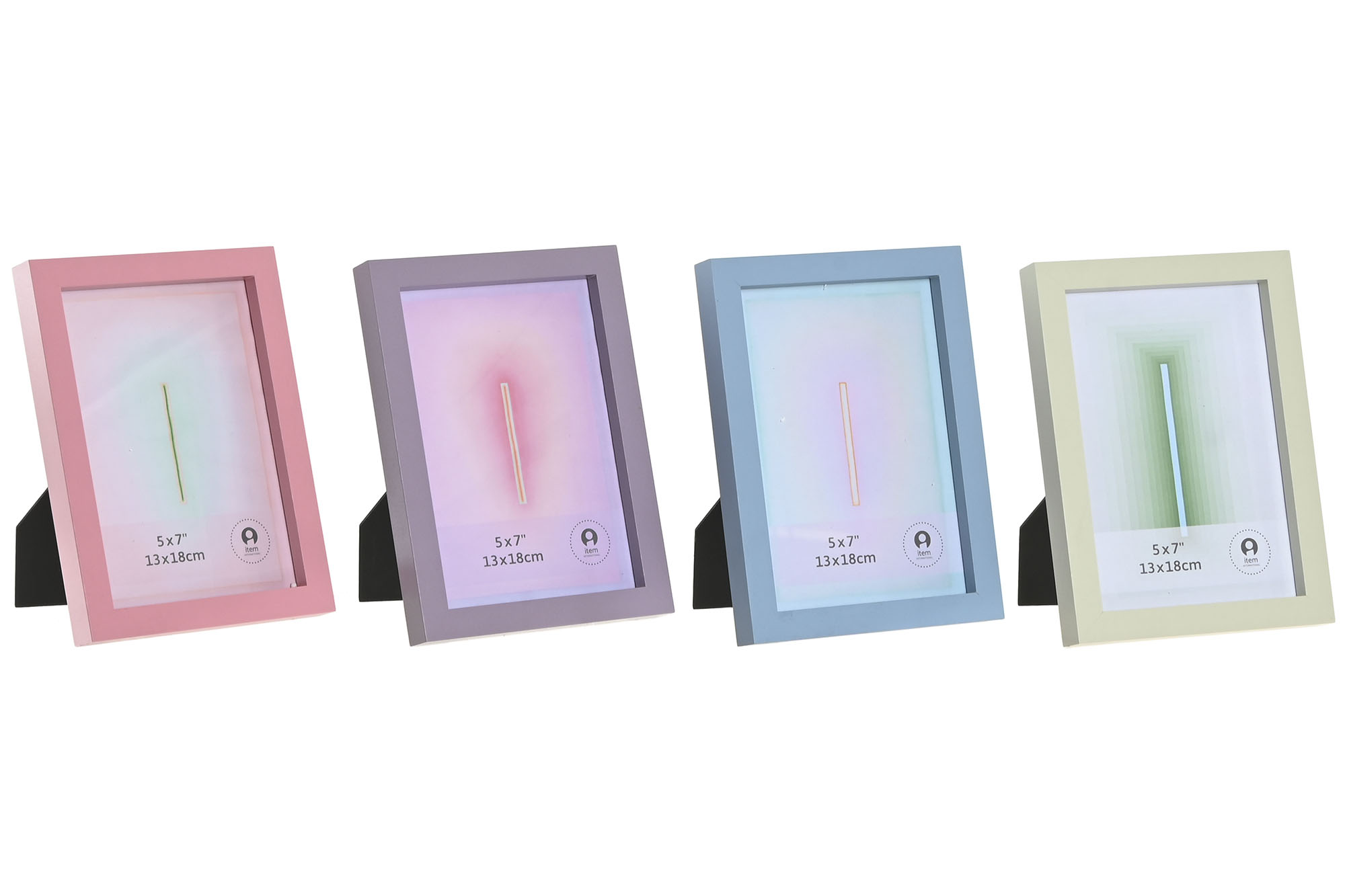 MARCO FOTO 13X18 MDF CRISTAL 20X2X15 4 SURT.