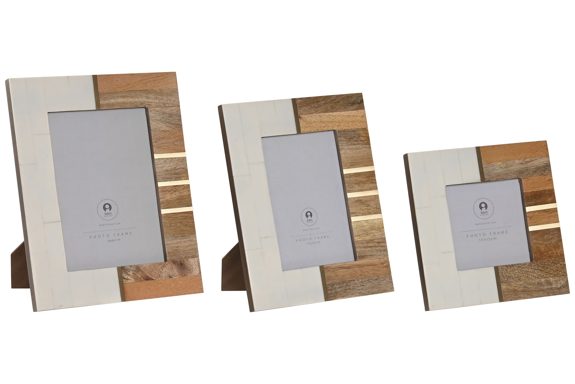 MARCO FOTO SET 3 RESINA MANGO 19X2X24 BLANCO