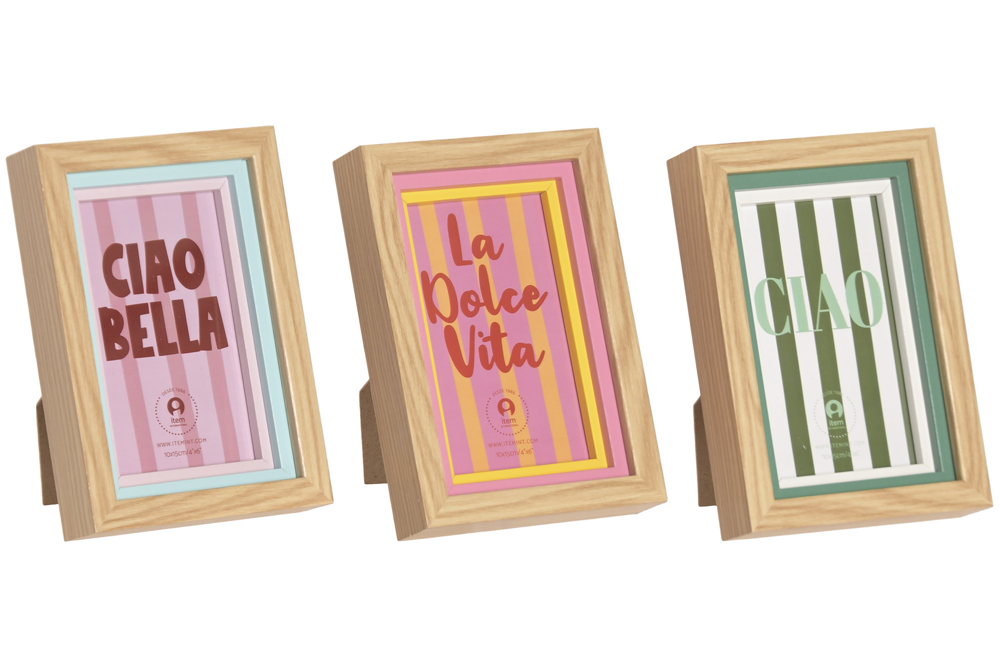 MARCO FOTO 10X15 MDF CRISTAL 11,5X3X16,5 3 SURT.