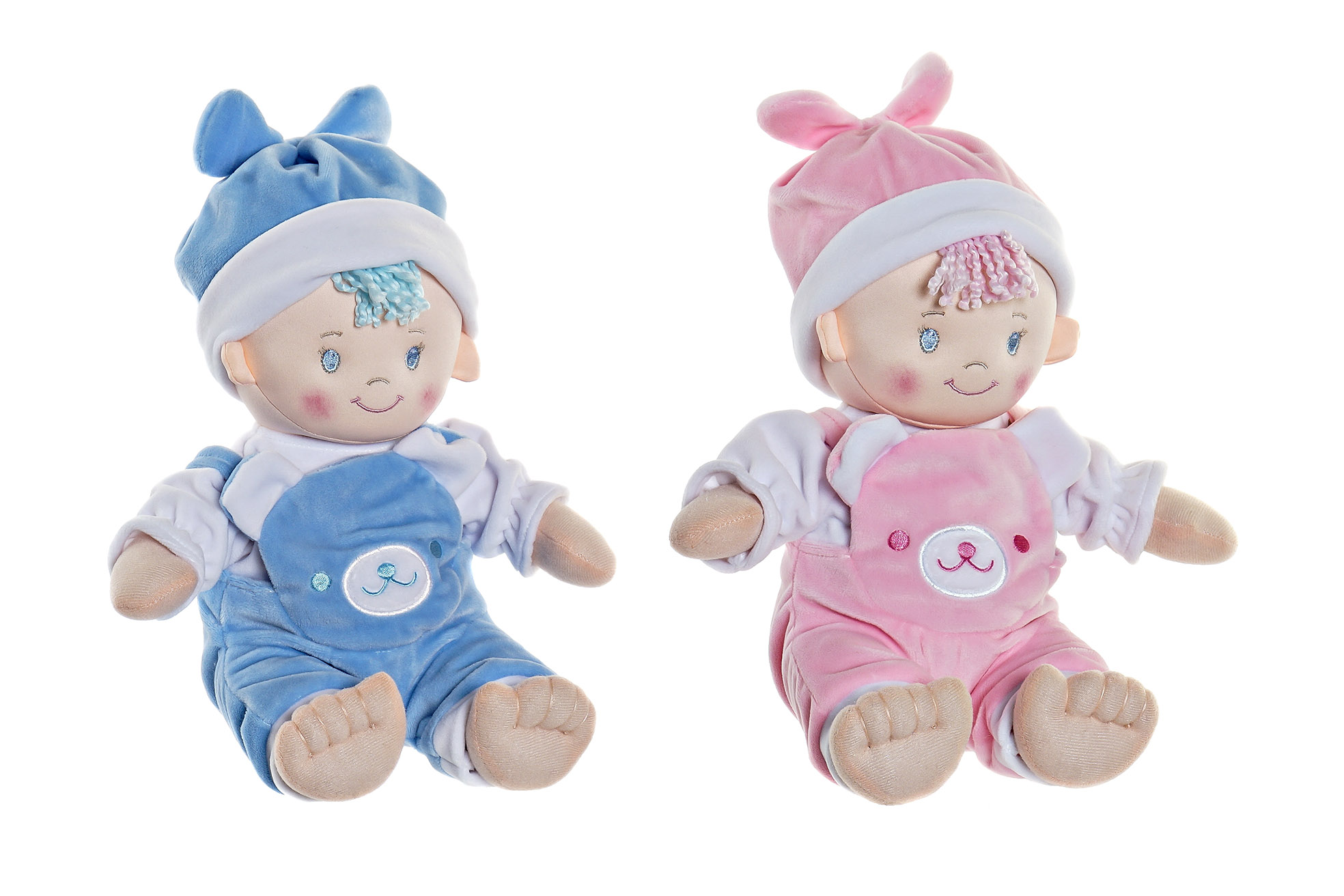 PELUCHE POLIESTER 22X18X30 BEBE 2 SURT.
