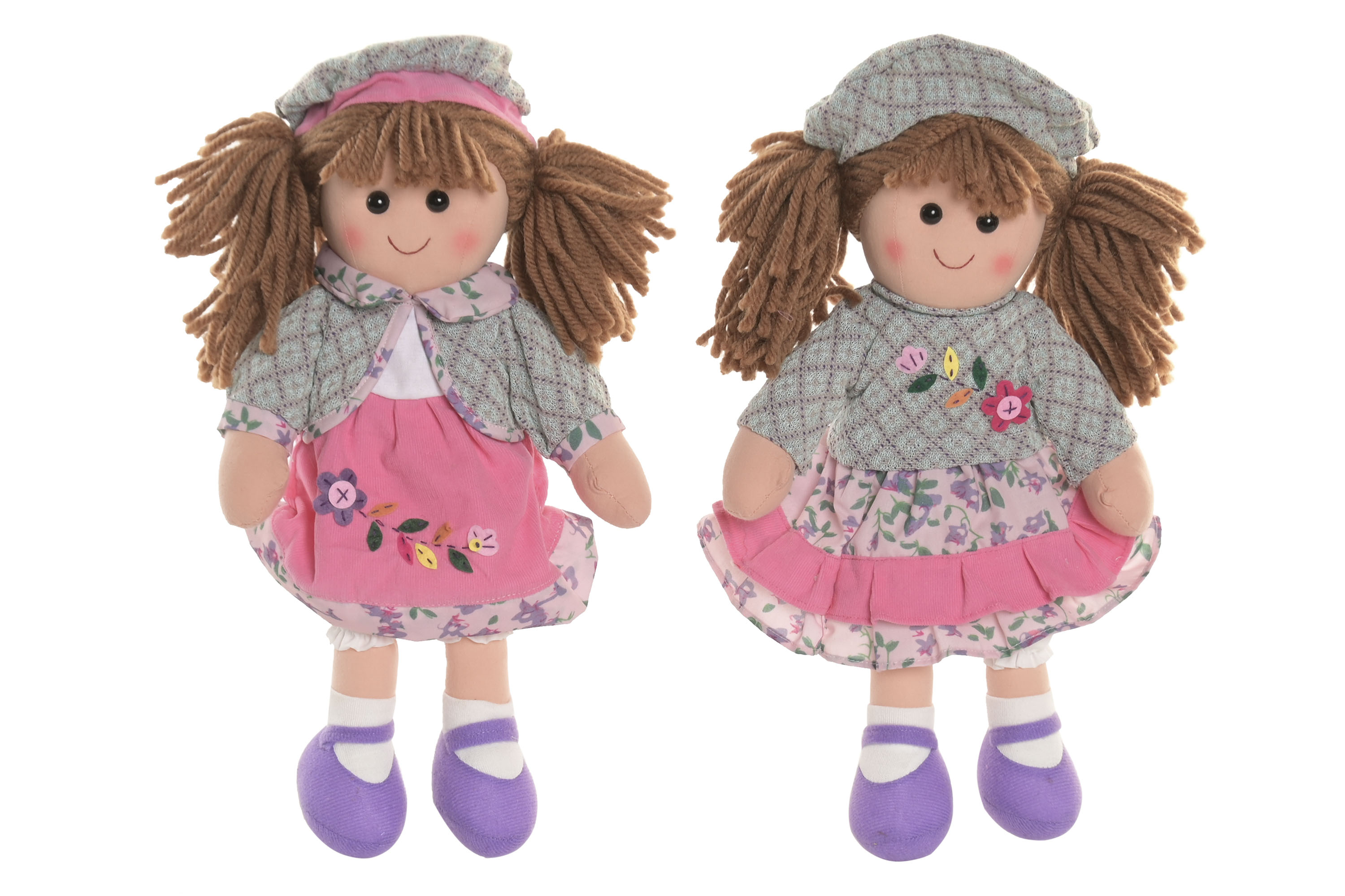 MUÑECA POLIESTER ALGODON 24X15X35 GORRA 2 SURT.