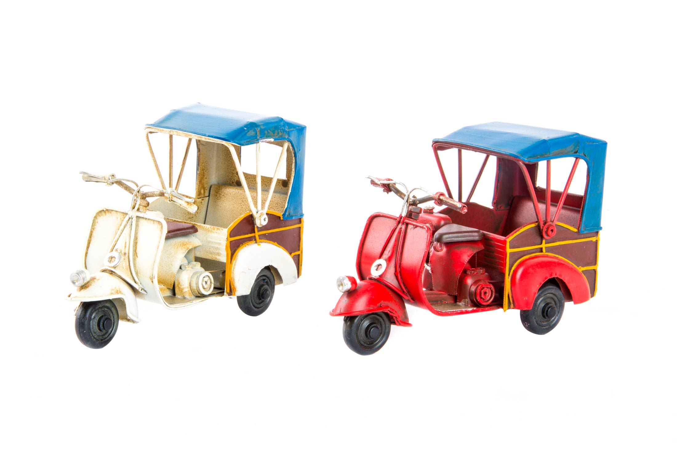 VEHICULO DECORACION METAL 11,5X5,5X7,5 TUK-TUK 2 S