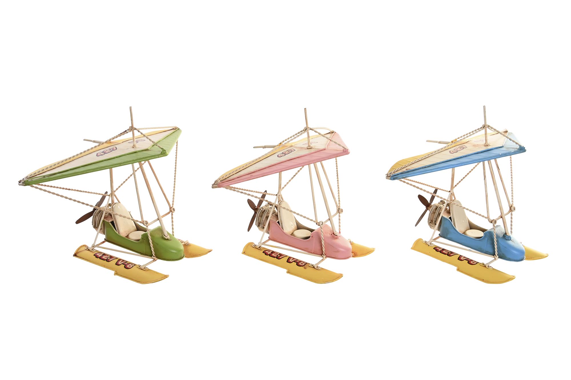 VEHICULO DECORACION METAL 32,5X20,5X24 3 SURT.