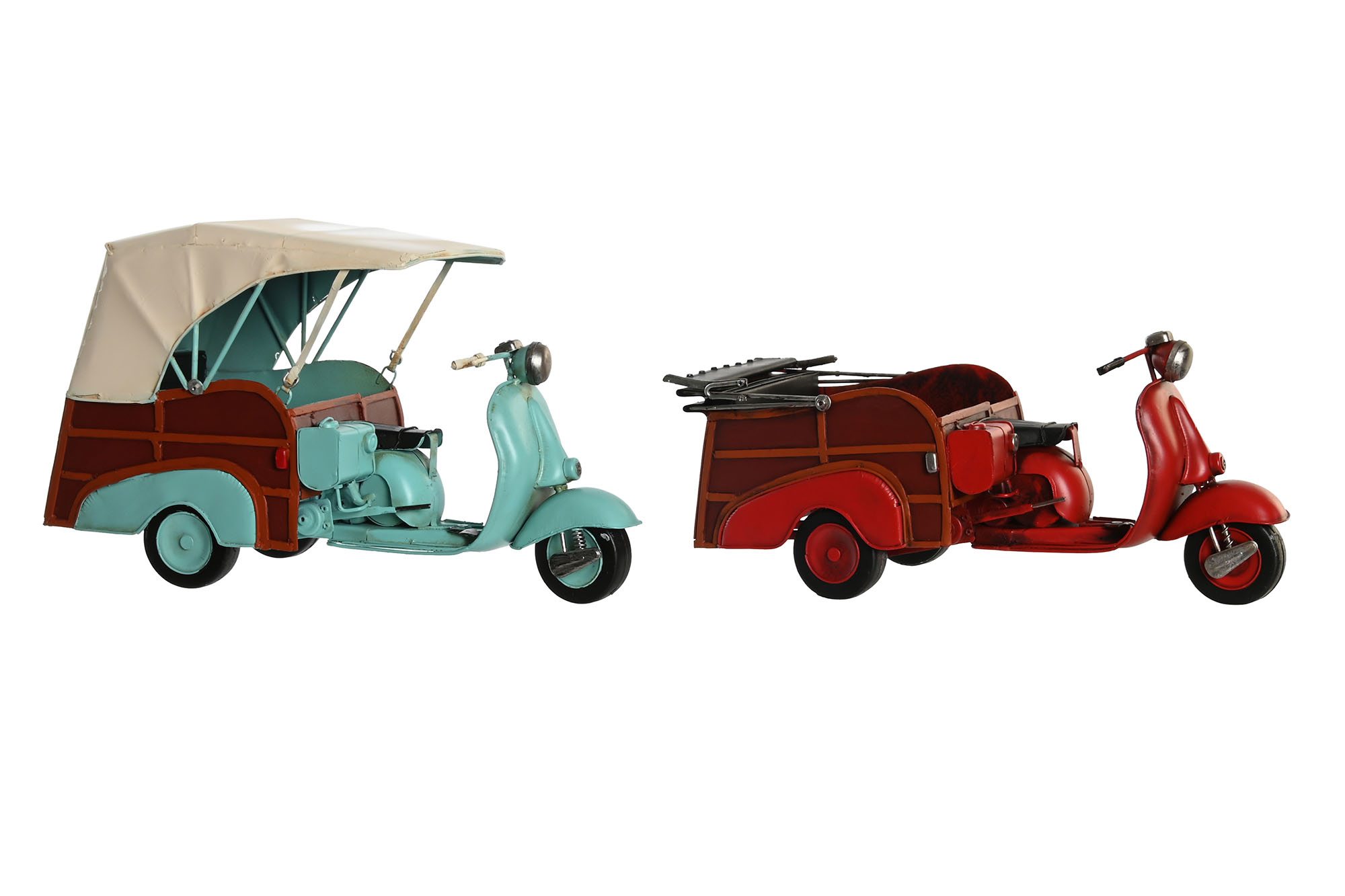 VEHICULO DECORACION METAL 38X16X22 2 SURT.
