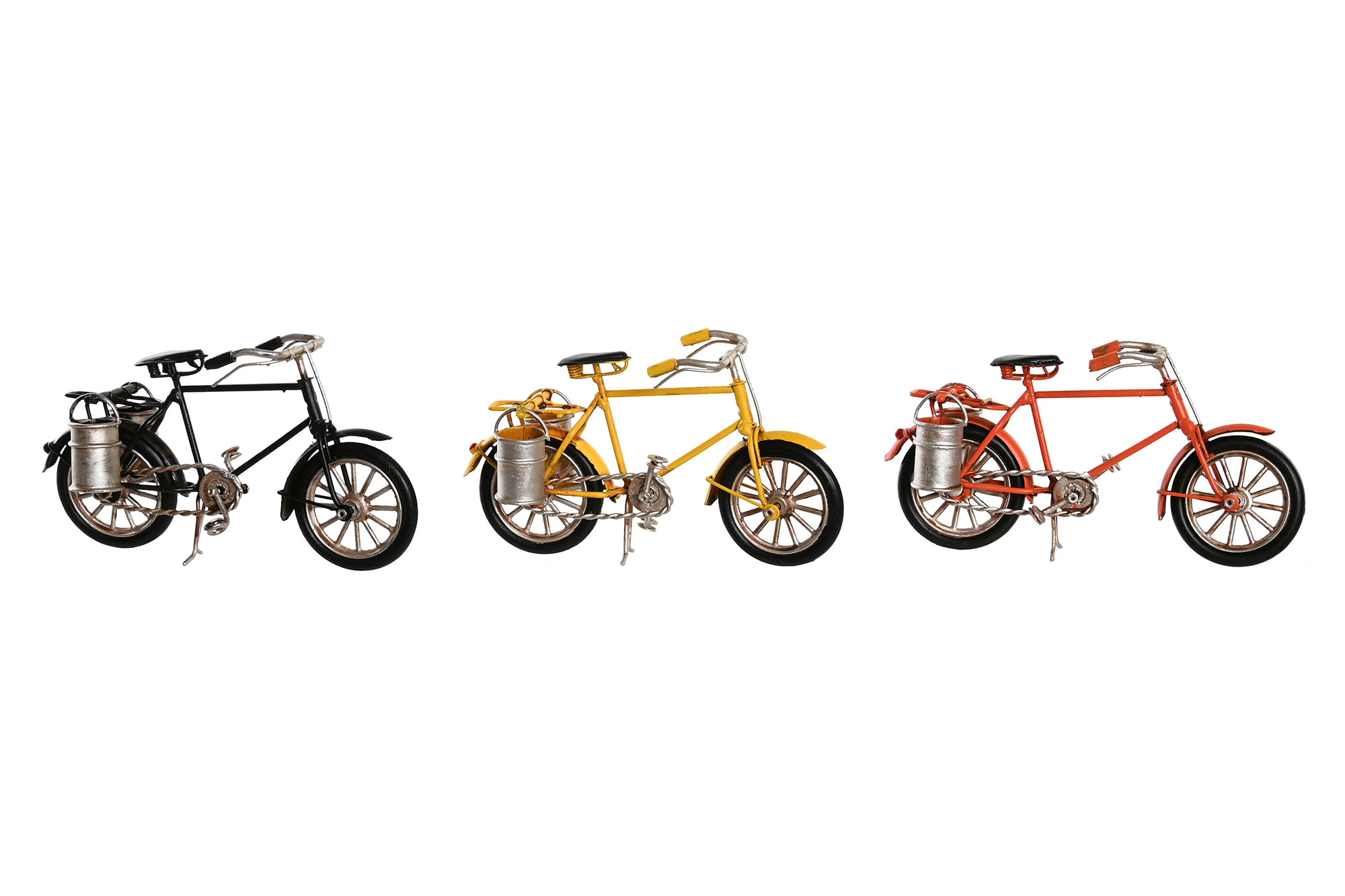 VEHICULO DECORACION METAL 16,5X5,5X9 BICI 3 SURT.