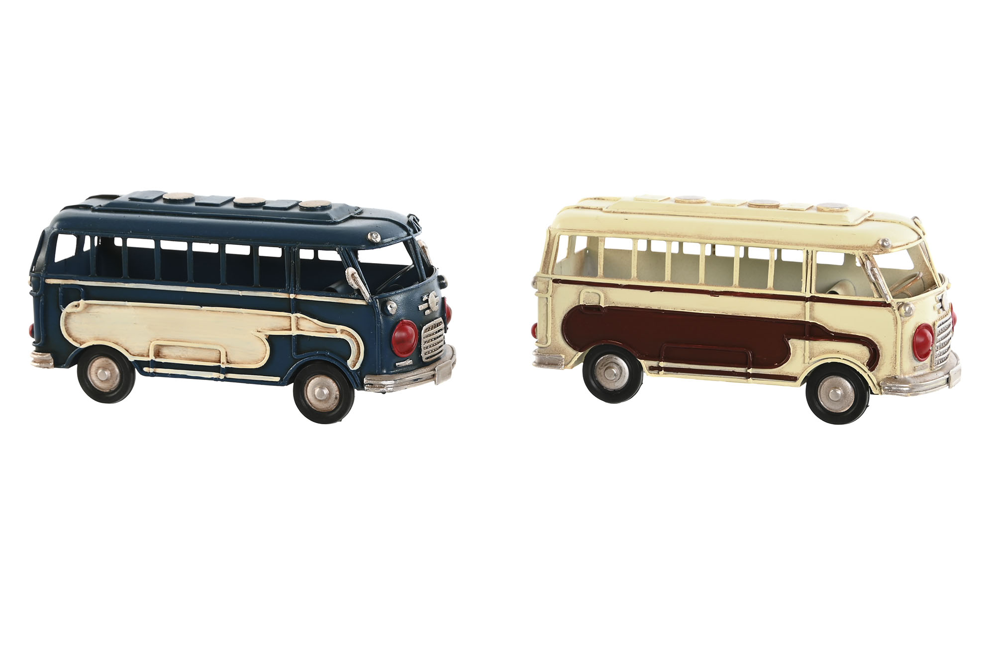VEHICULO DECORACION METAL 17X7X8 BUS 2 SURT.