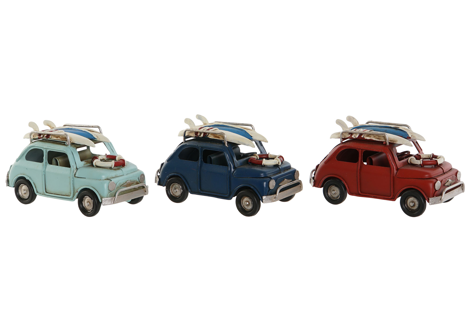 VEHICULO DECORACION METAL 11X5X5,5 3 SURT.