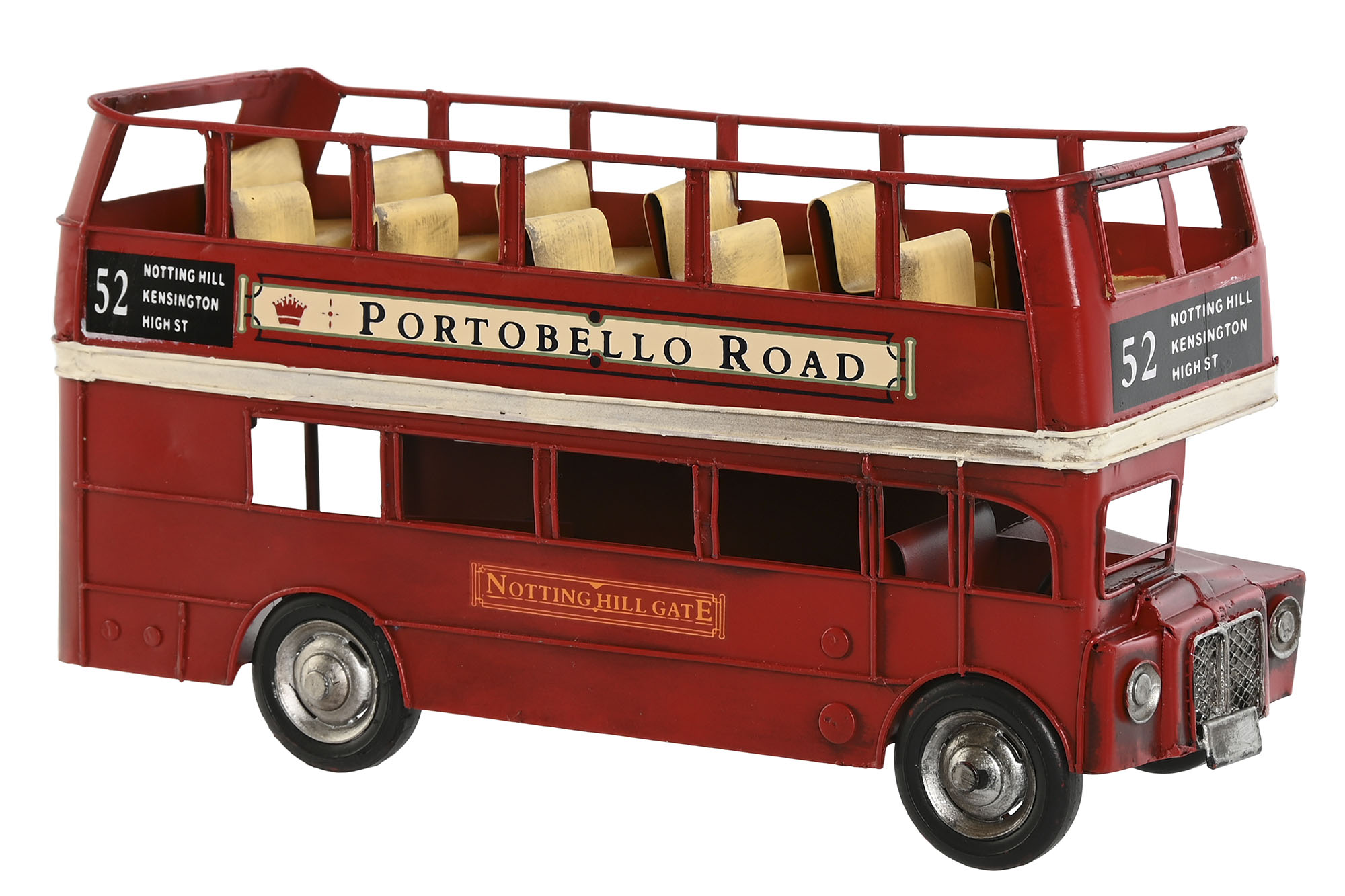VEHICULO DECORACION METAL 28X9X15 ROJO
