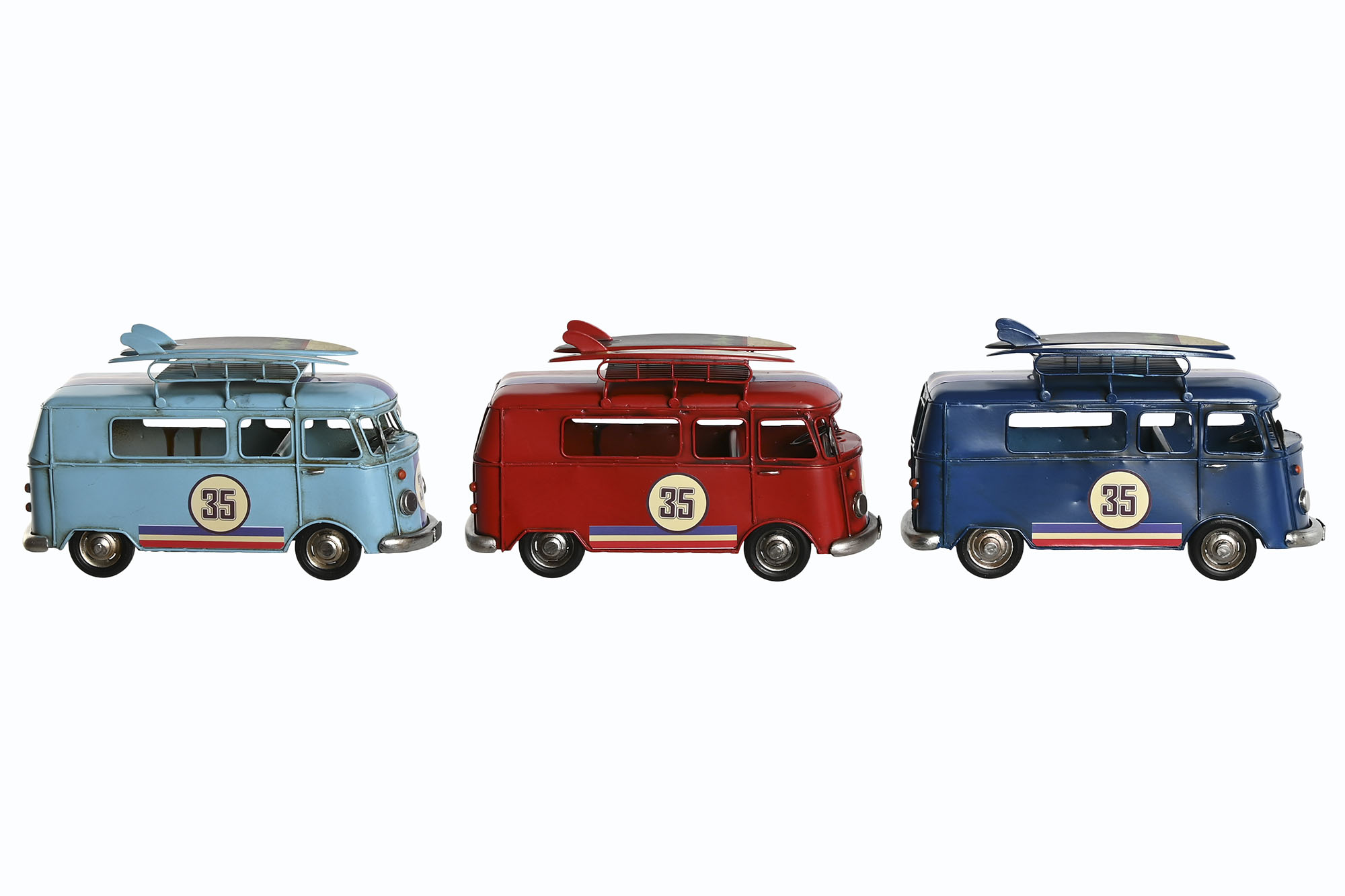VEHICULO DECORACION METAL 27X10X16 3 SURT.