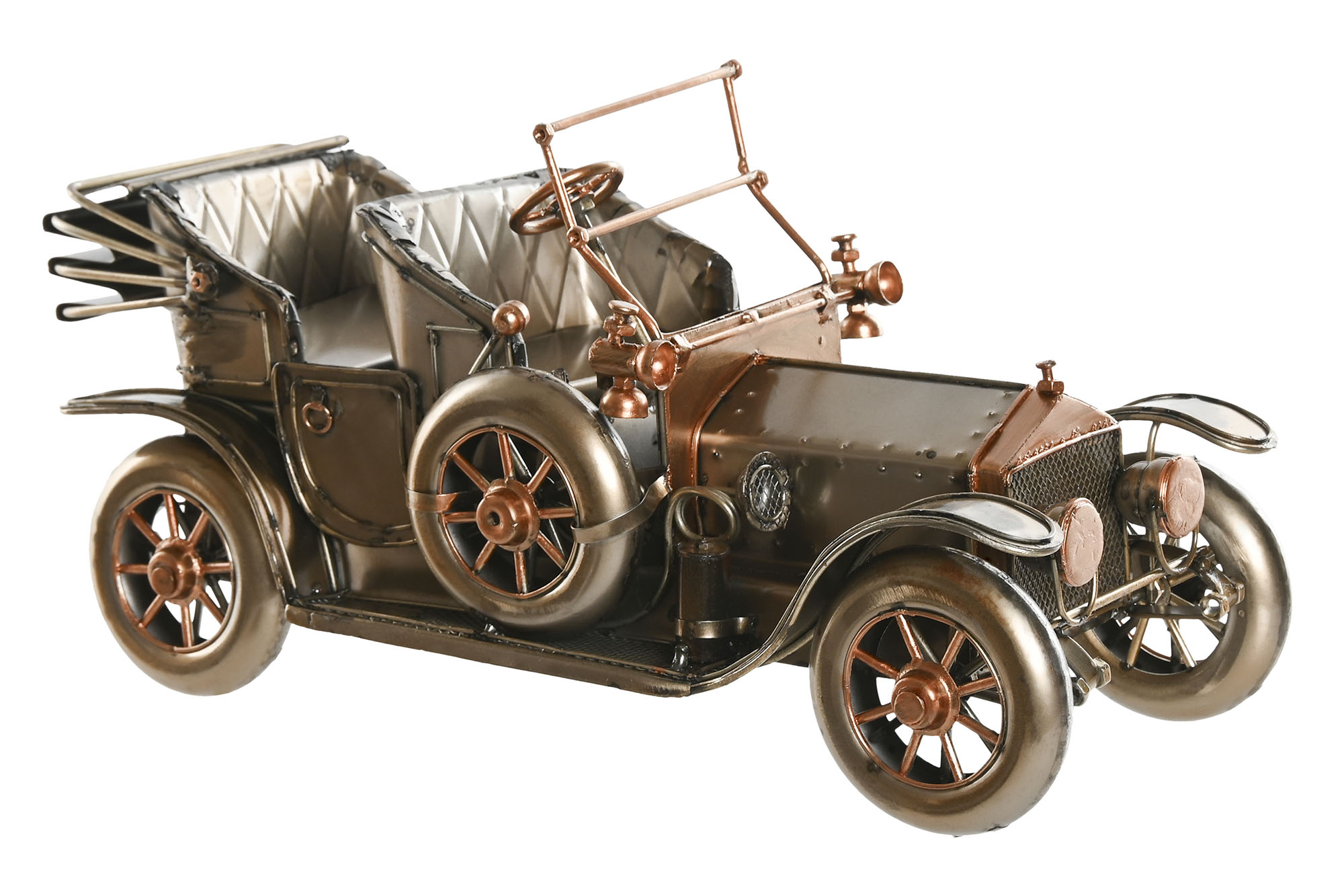 VEHICULO DECORACION METAL 35X14X18 PLATEADO