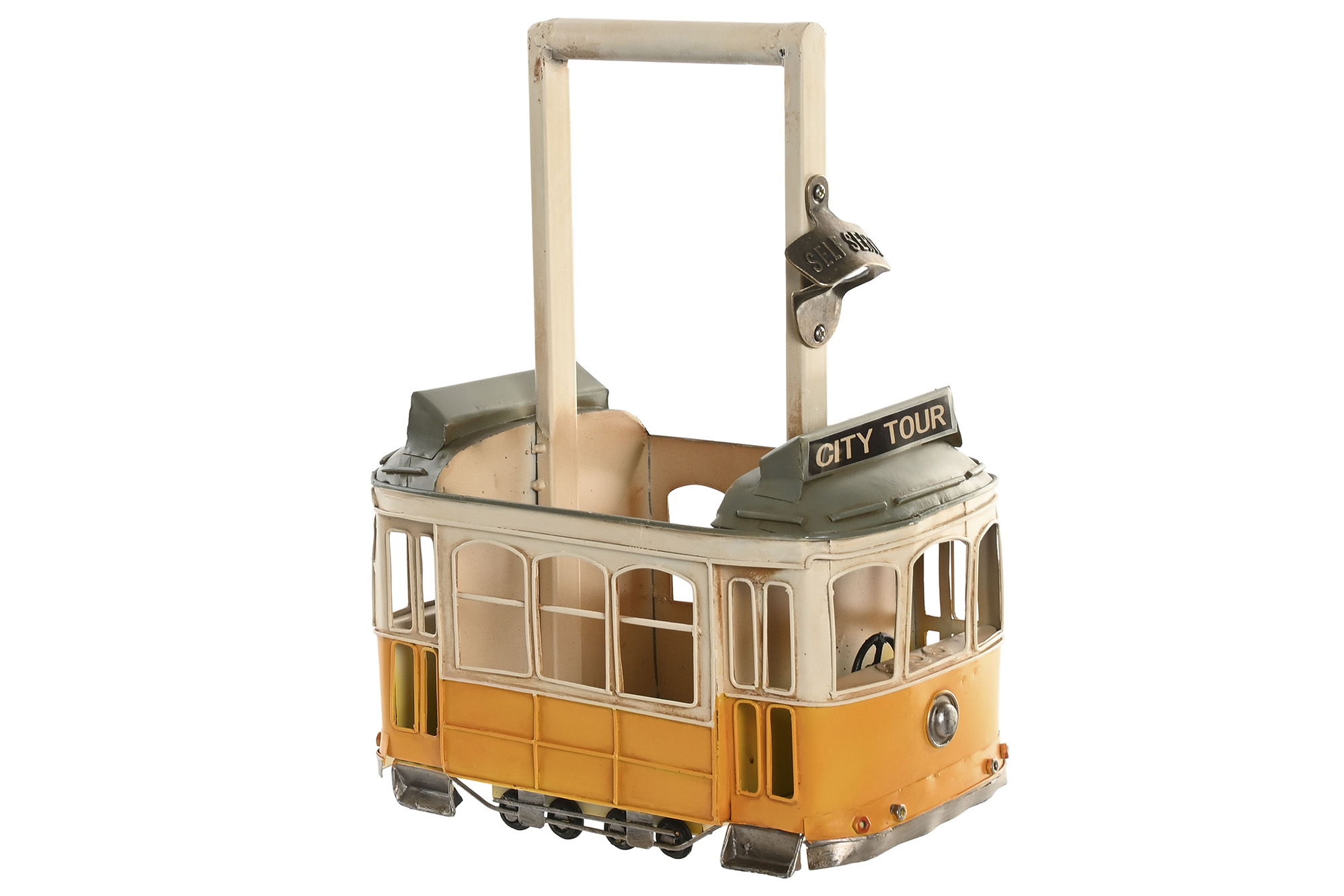 BOTELLERO METAL 28X17X37 TRANVIA AMARILLO