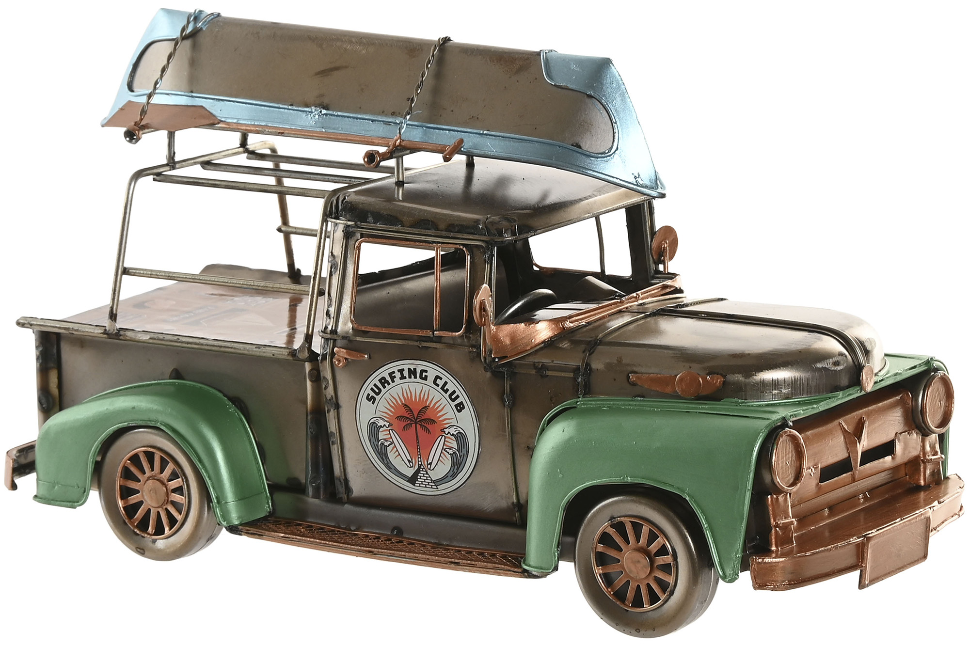 VEHICULO DECORACION METAL 30X13X16 CAMIONETA