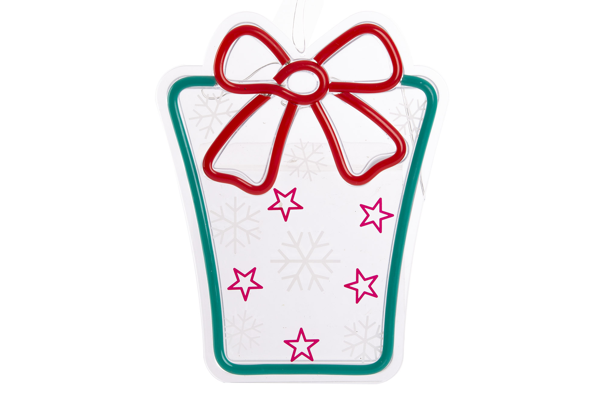 DECORACION LUMINOSA LED PP 22X1,5X28 REGALO VERDE