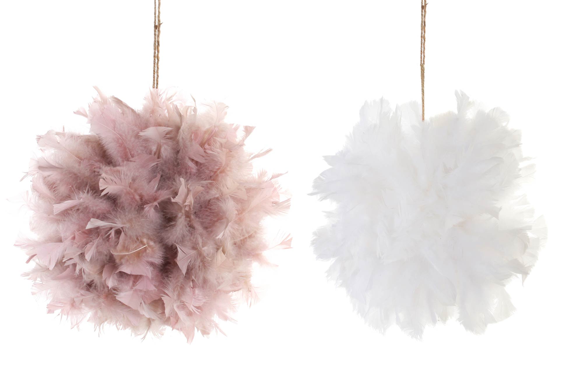 BOLA DECORACION PLUMA ESPUMA 40X40 2 SURT.