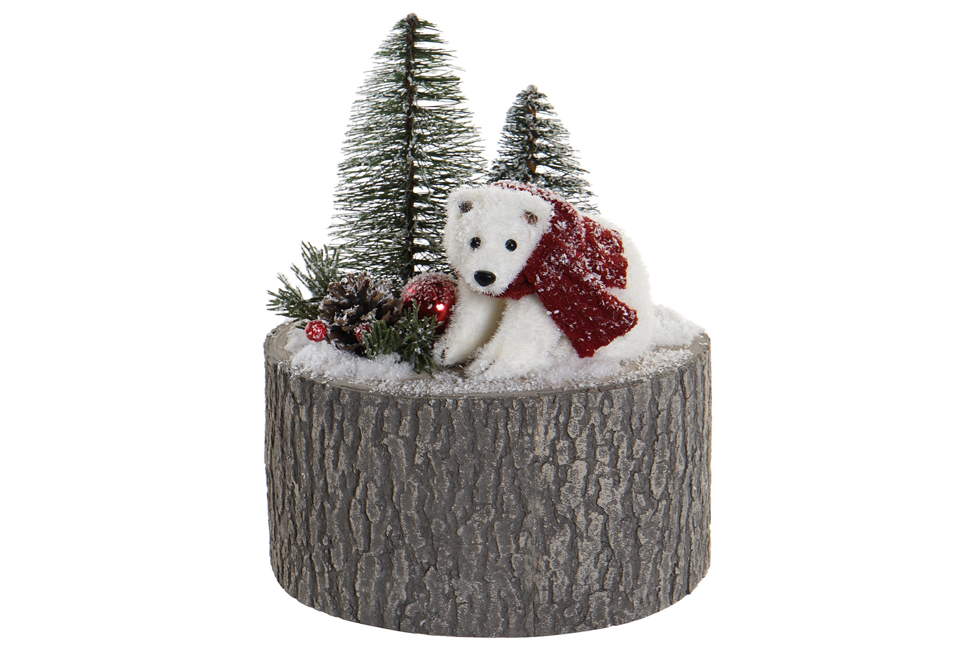 DECORACION ABETO POREXPAN 20X20X24 OSO MARRON