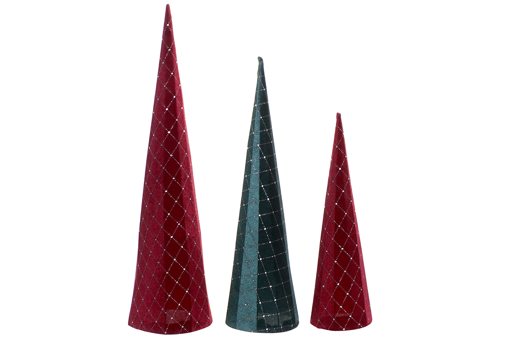 CONO SET 3 FRANELA 10X1X60 BRILLANTE BURDEOS
