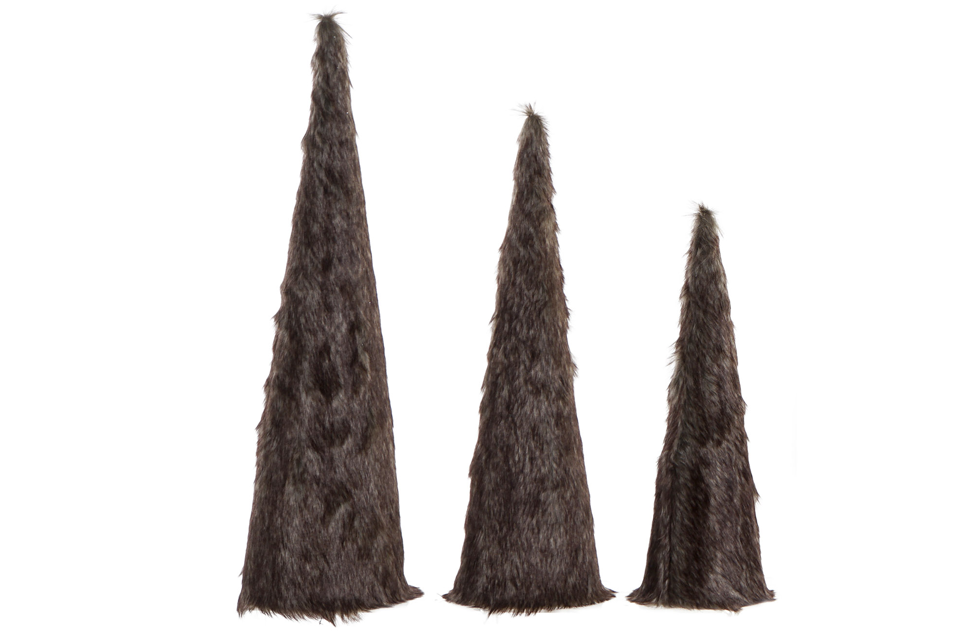 CONO SET 3 FRANELA 16X16X60 PELO MARRON