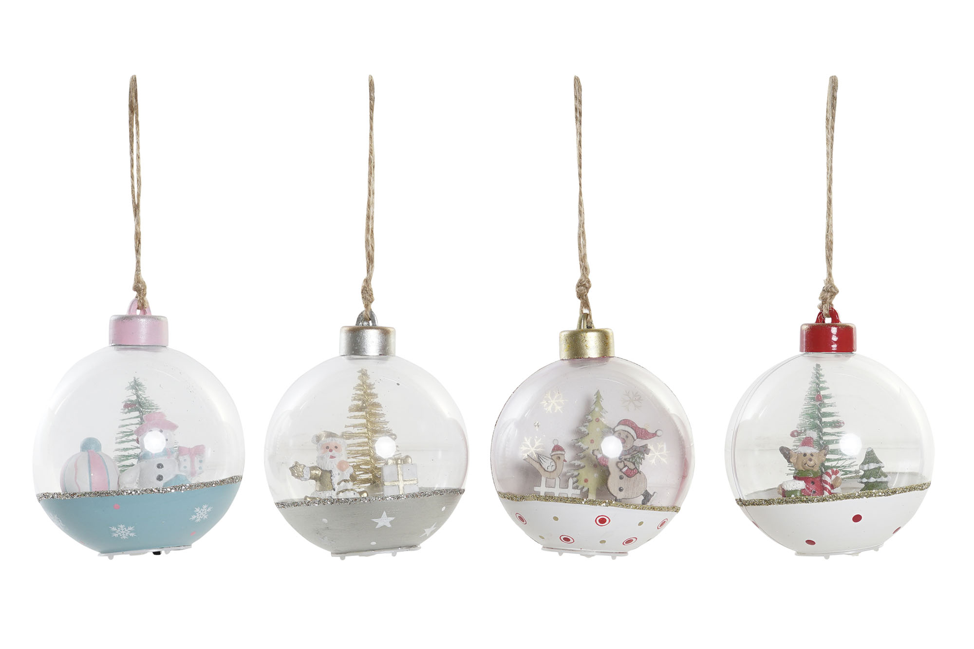 DECORACION COLGANTE PVC 8X8X9 PAPA NOEL 4 SURT.