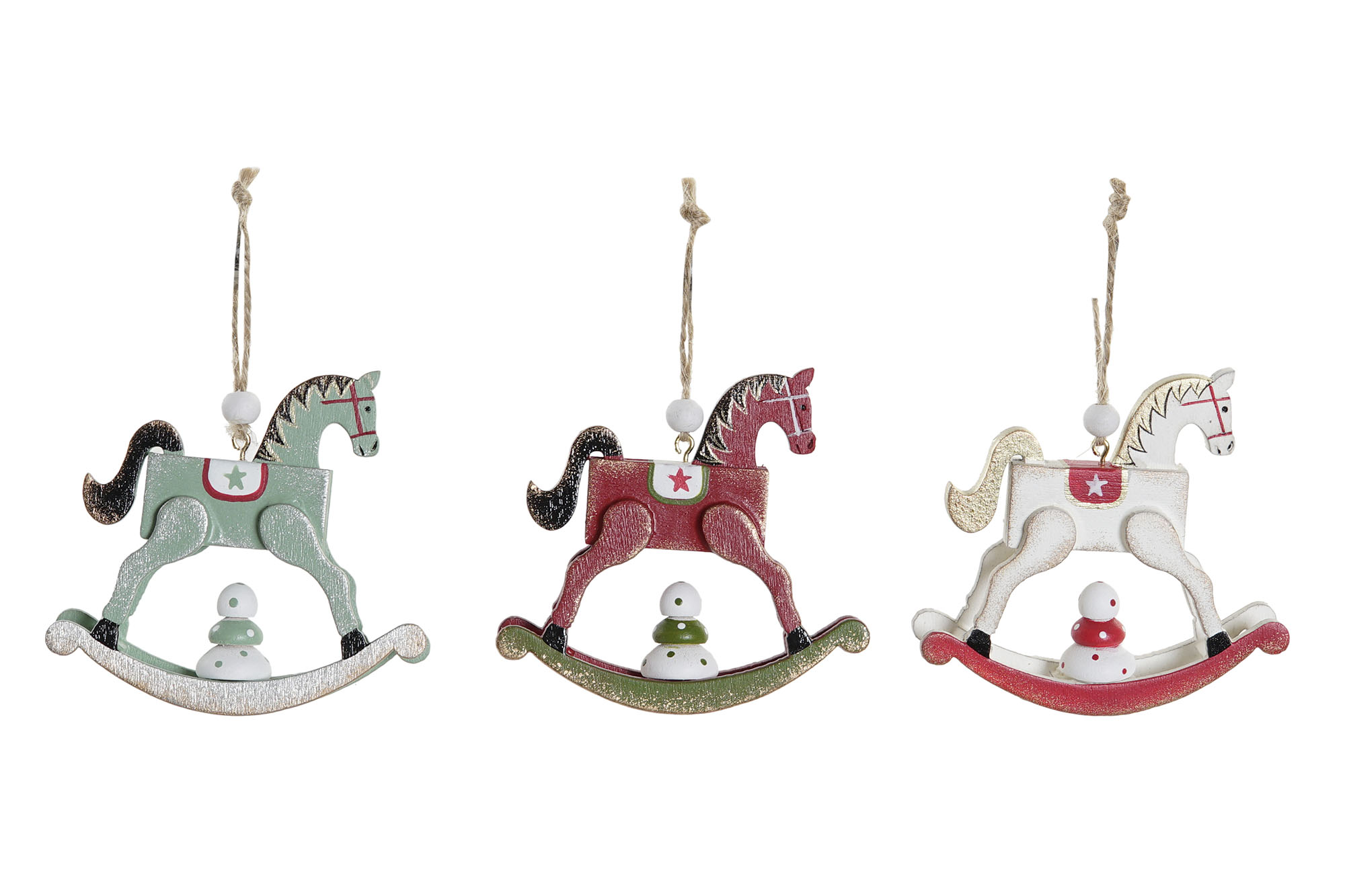 DECORACION COLGANTE MADERA 17,5X12X32 CABALLO 3 SU