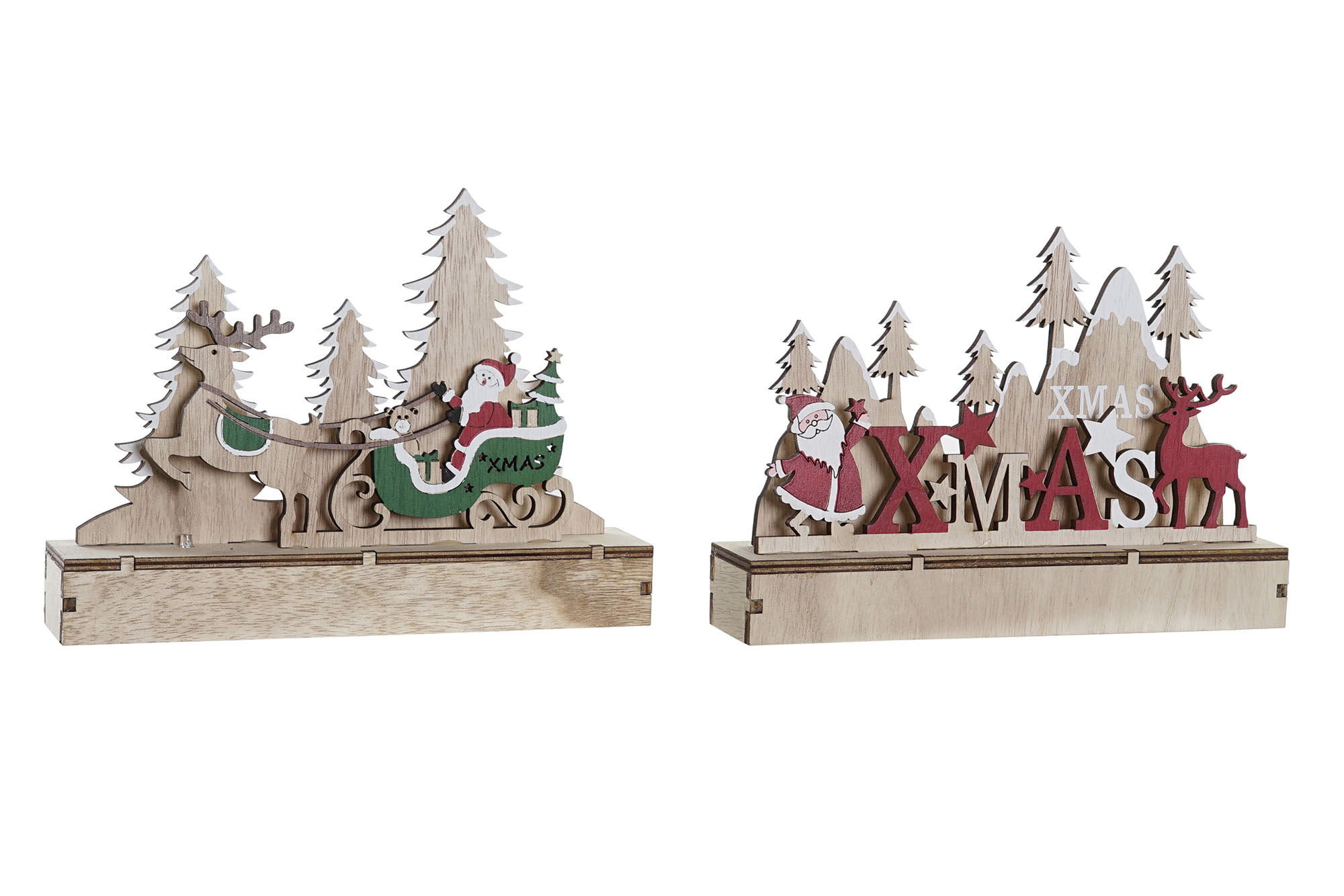 DECORACION LUMINOSA LED MDF 22,5X5X17 2 SURT.