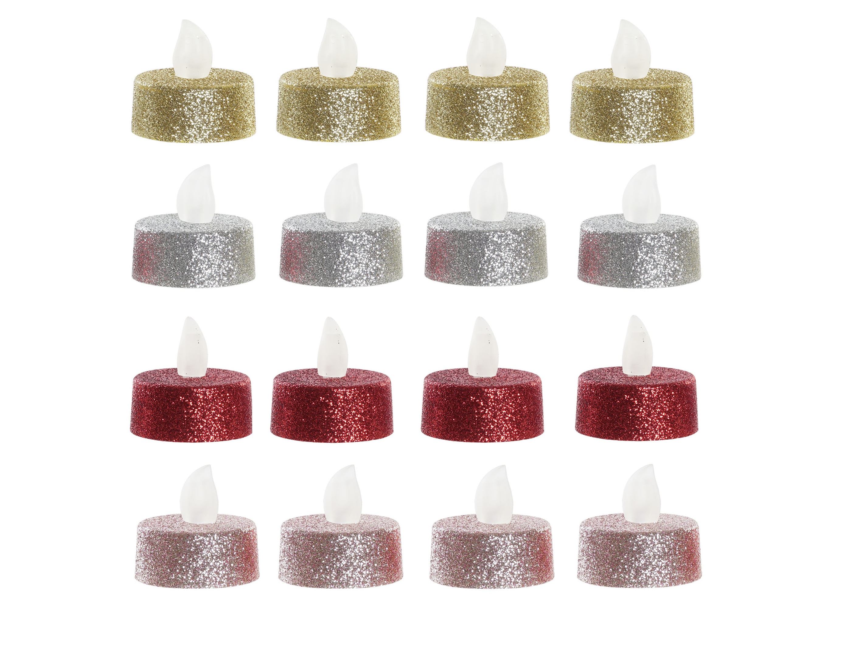 VELA LED SET 4 PVC 4X4X5 PURPURINA 4 SURT.