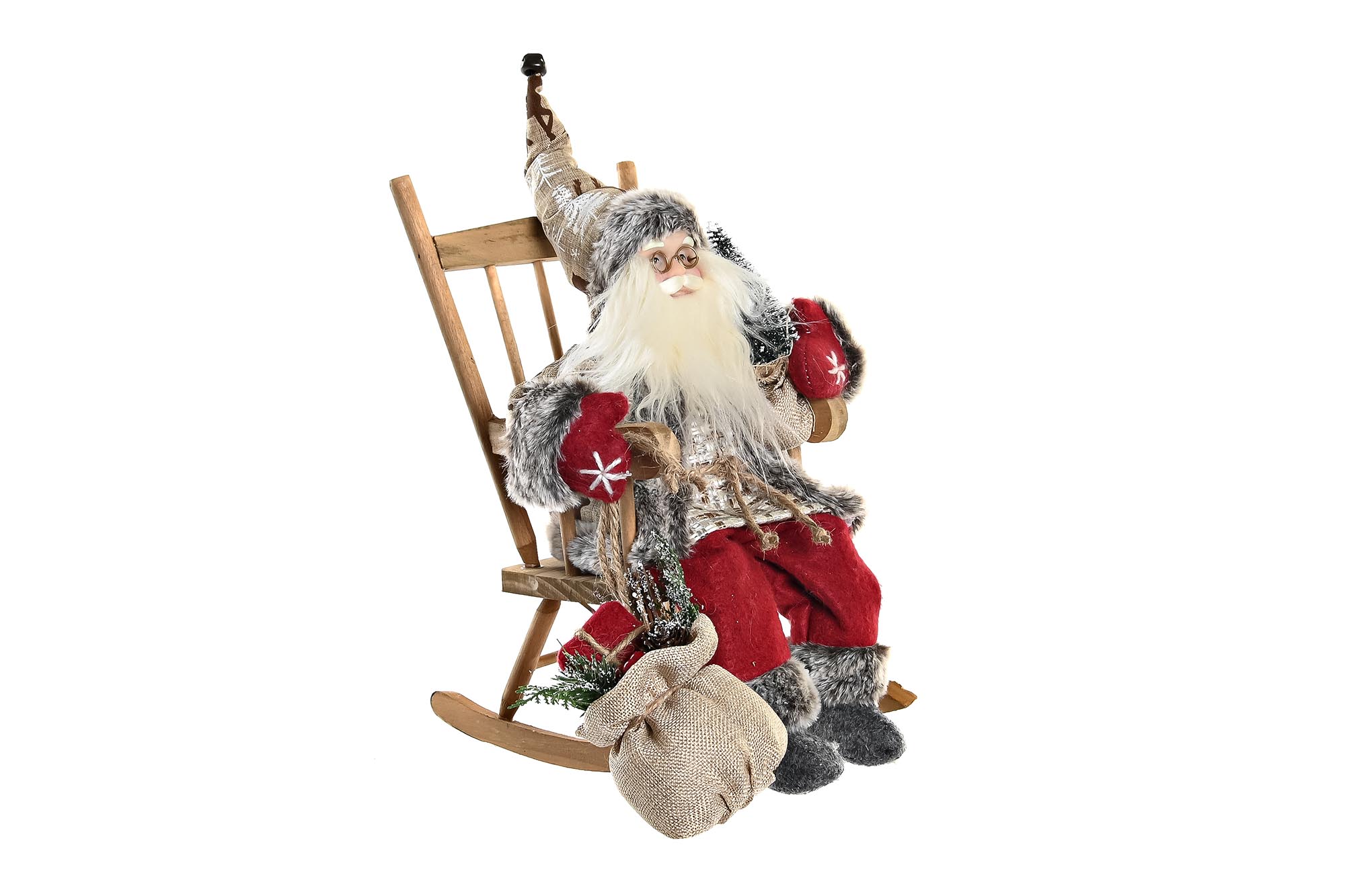 FIGURA POLIESTER MADERA 23X25X35 ROJO