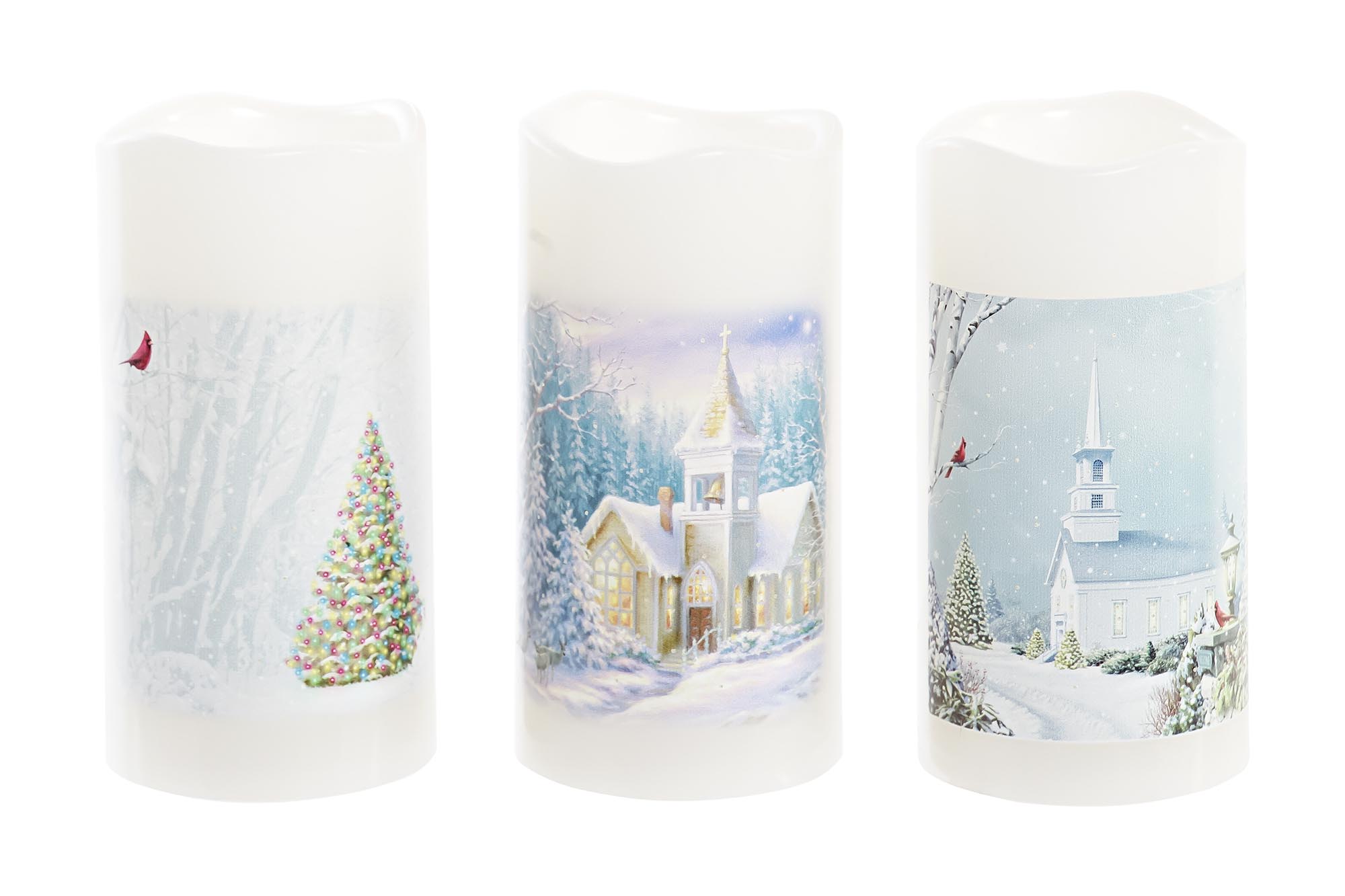 DECORACION LUMINOSA LED PP 7,5X7,5X15 IP44 3 SURT.