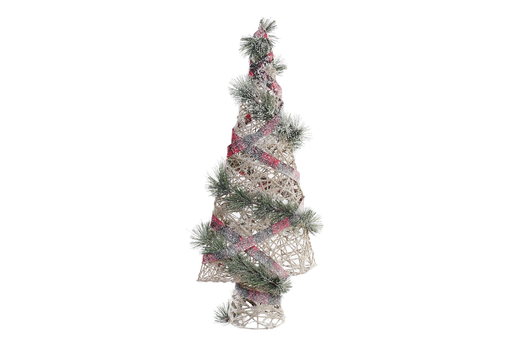 ARBOL LED RATAN 40X15X60 3AA NEVADO NATURAL