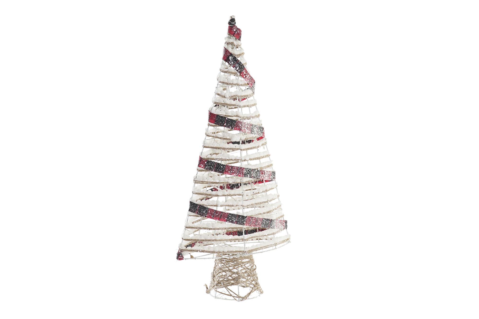 ARBOL LED RATAN 29X12X60 3AA PLATEADO NATURAL