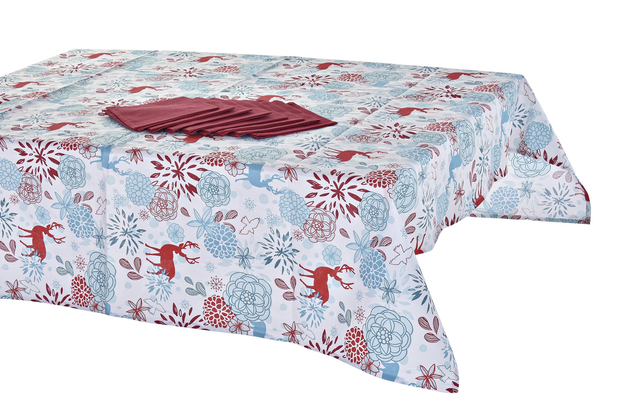 MANTEL SET 5 ALGODON 150X150X0,2 4SERV RENO