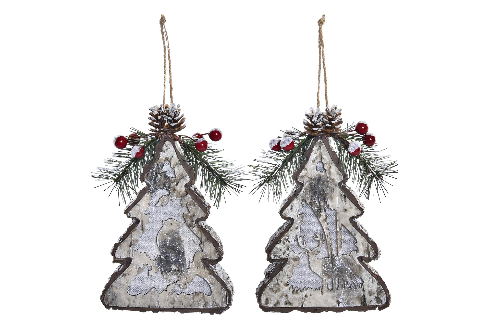 DECORACION COLGANTE LED 10X5,5X14 ARBOL 2 SURT.
