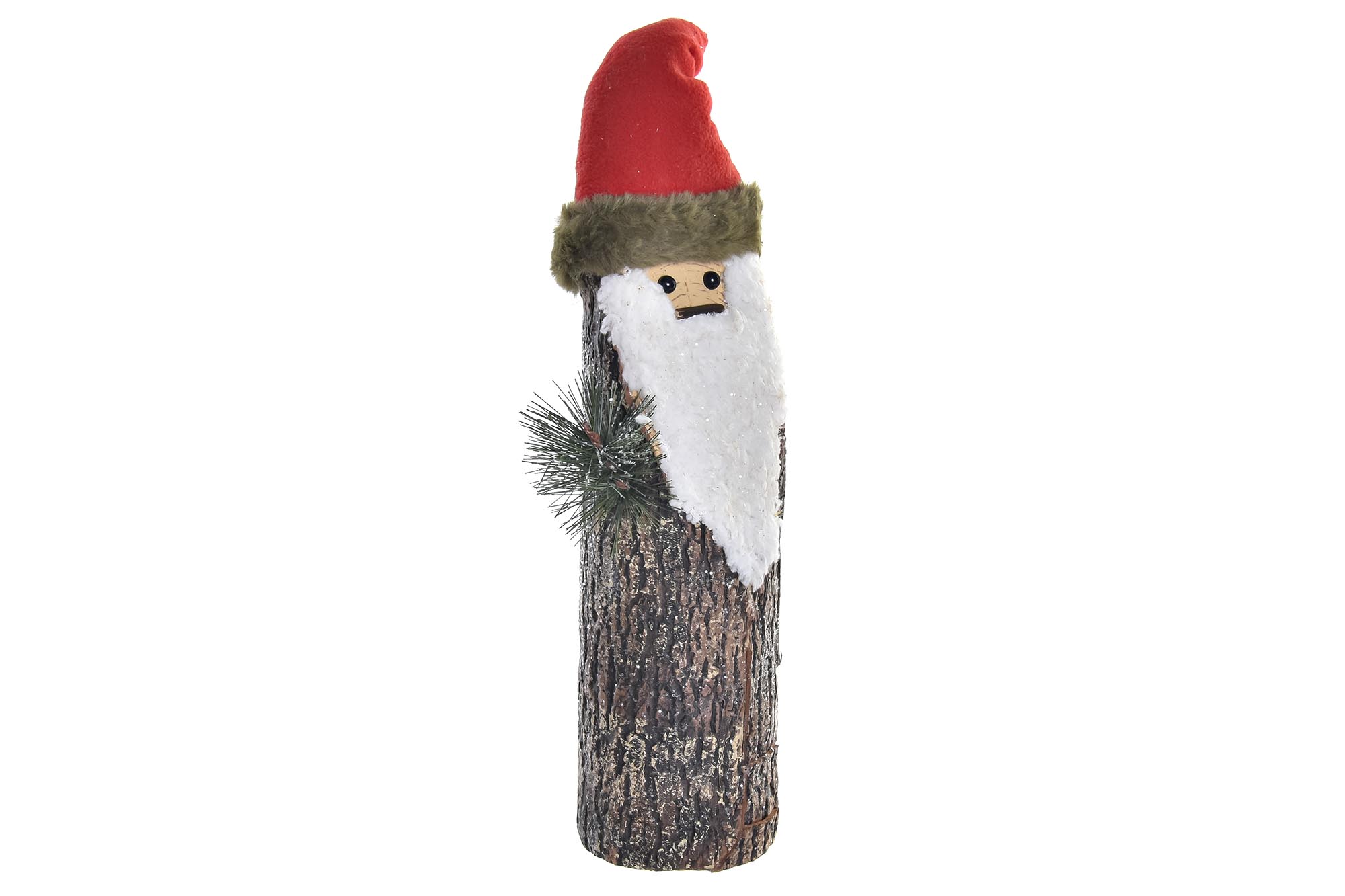 FIGURA ABEDUL PURPURINA 12X9X35 PAPA NOEL NATURAL
