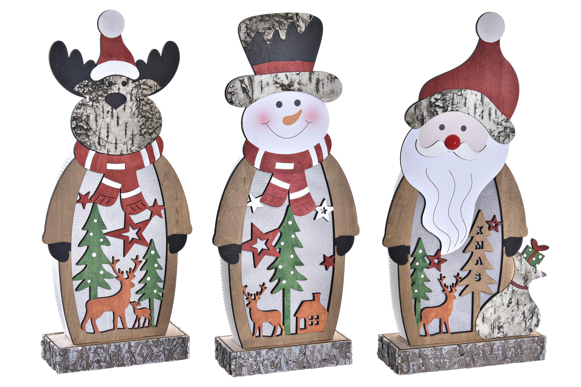DECORACION LUMINOSA LED MDF 18X7X40,5 3 SURT.