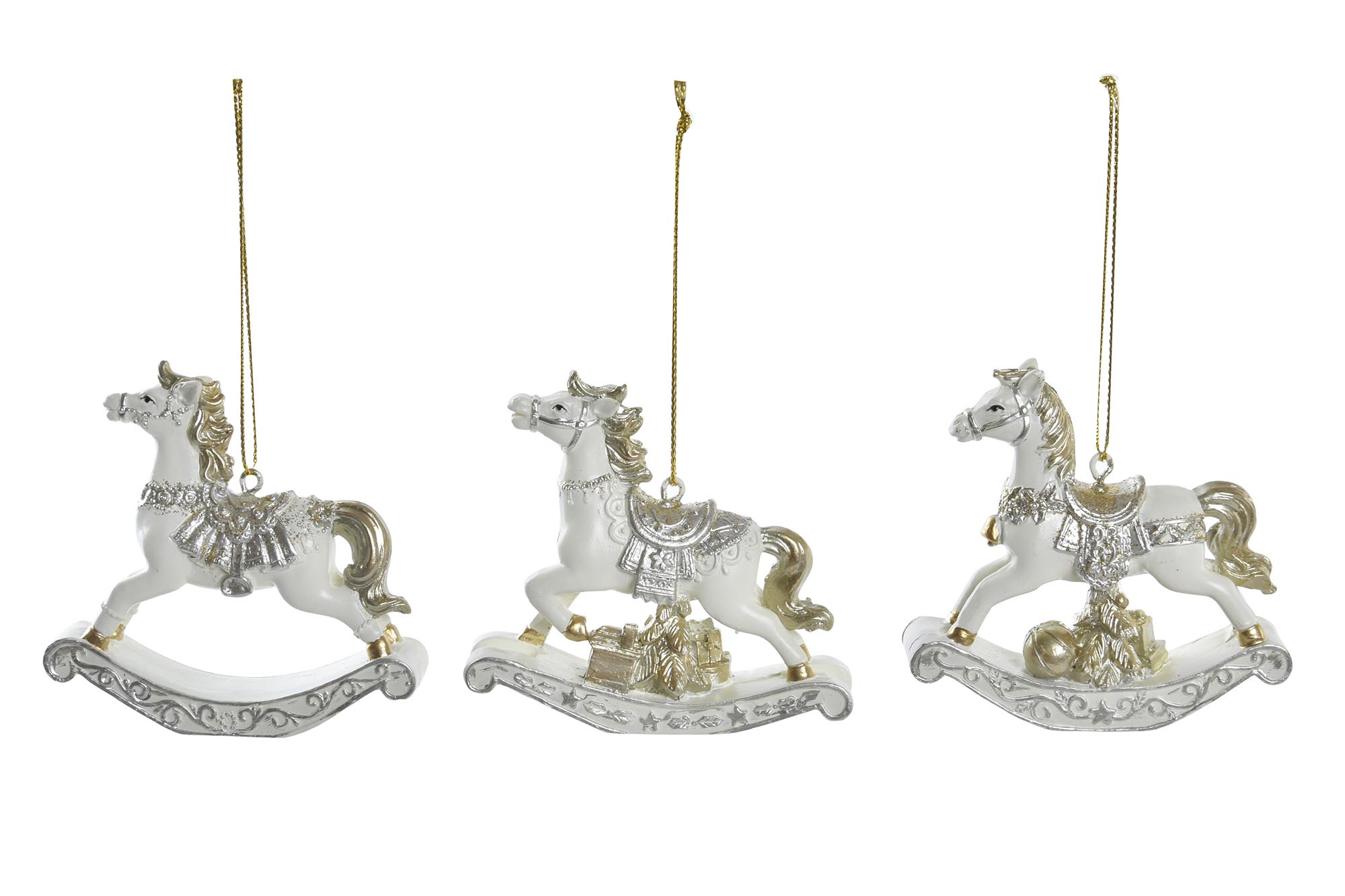 DECORACION COLGANTE RESINA 8X2X8 CABALLO 3 SURT.