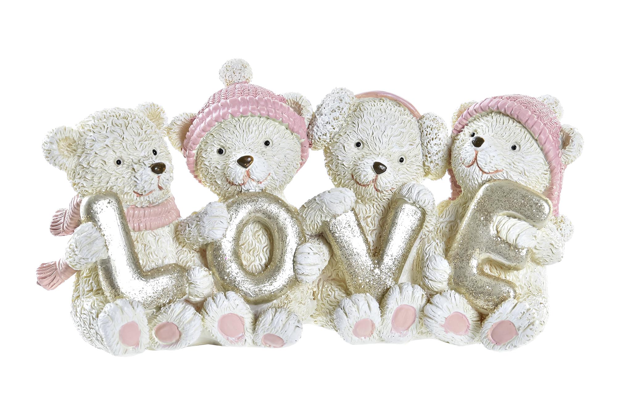 FIGURA RESINA 15,5X5,5X7,5 OSO ROSA