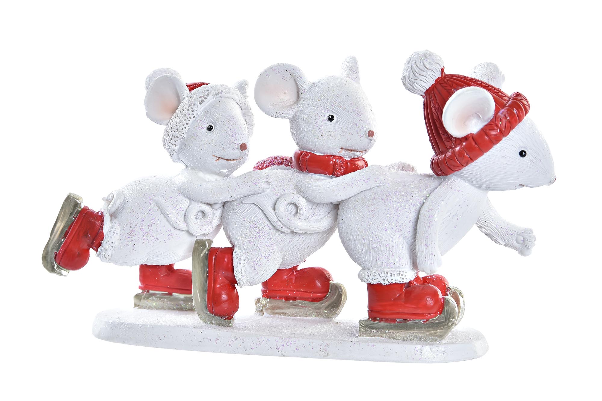 FIGURA RESINA 12,5X4X7,5 RATON BLANCO