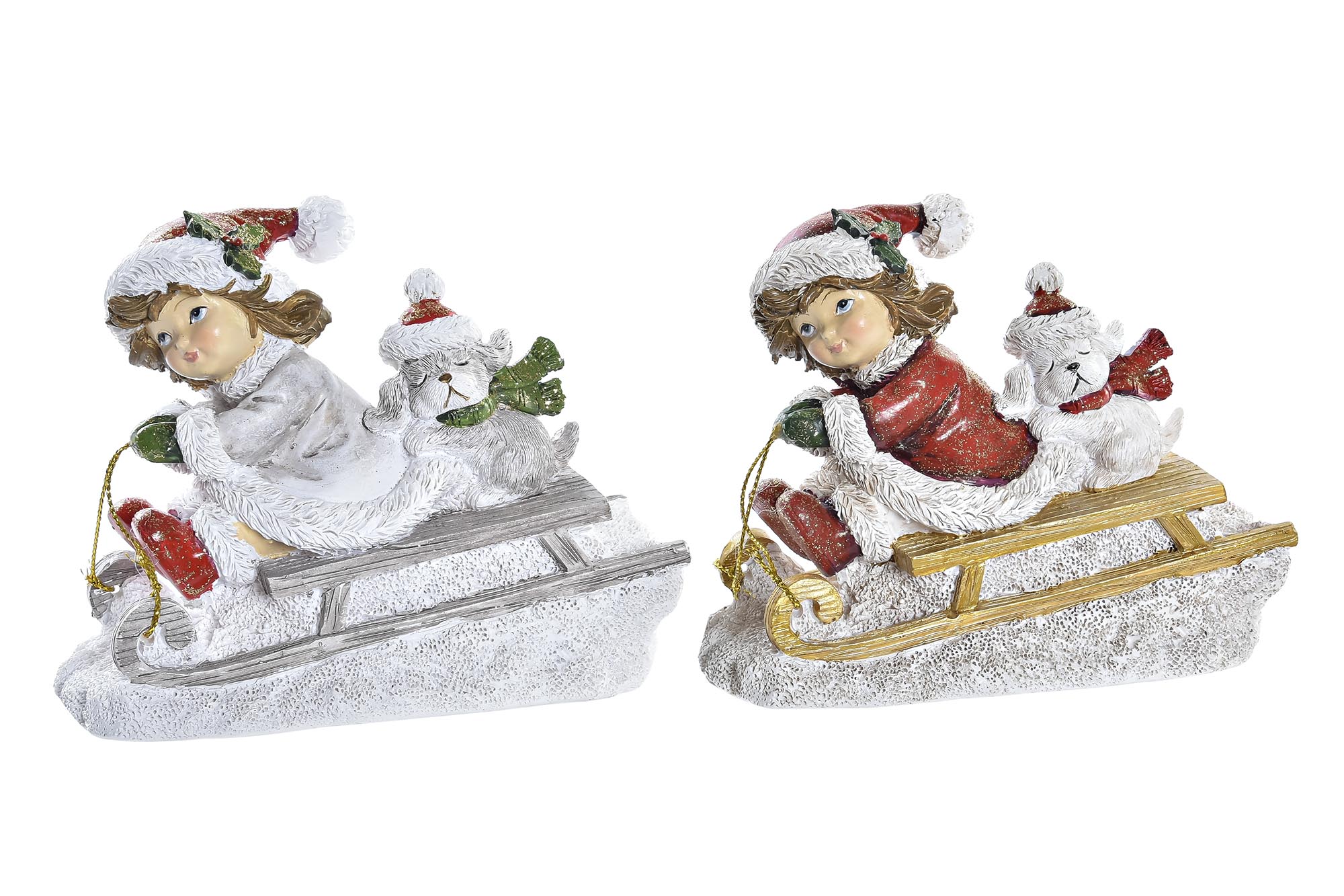 FIGURA RESINA 13X6X10,5 TRINEO 2 SURT.