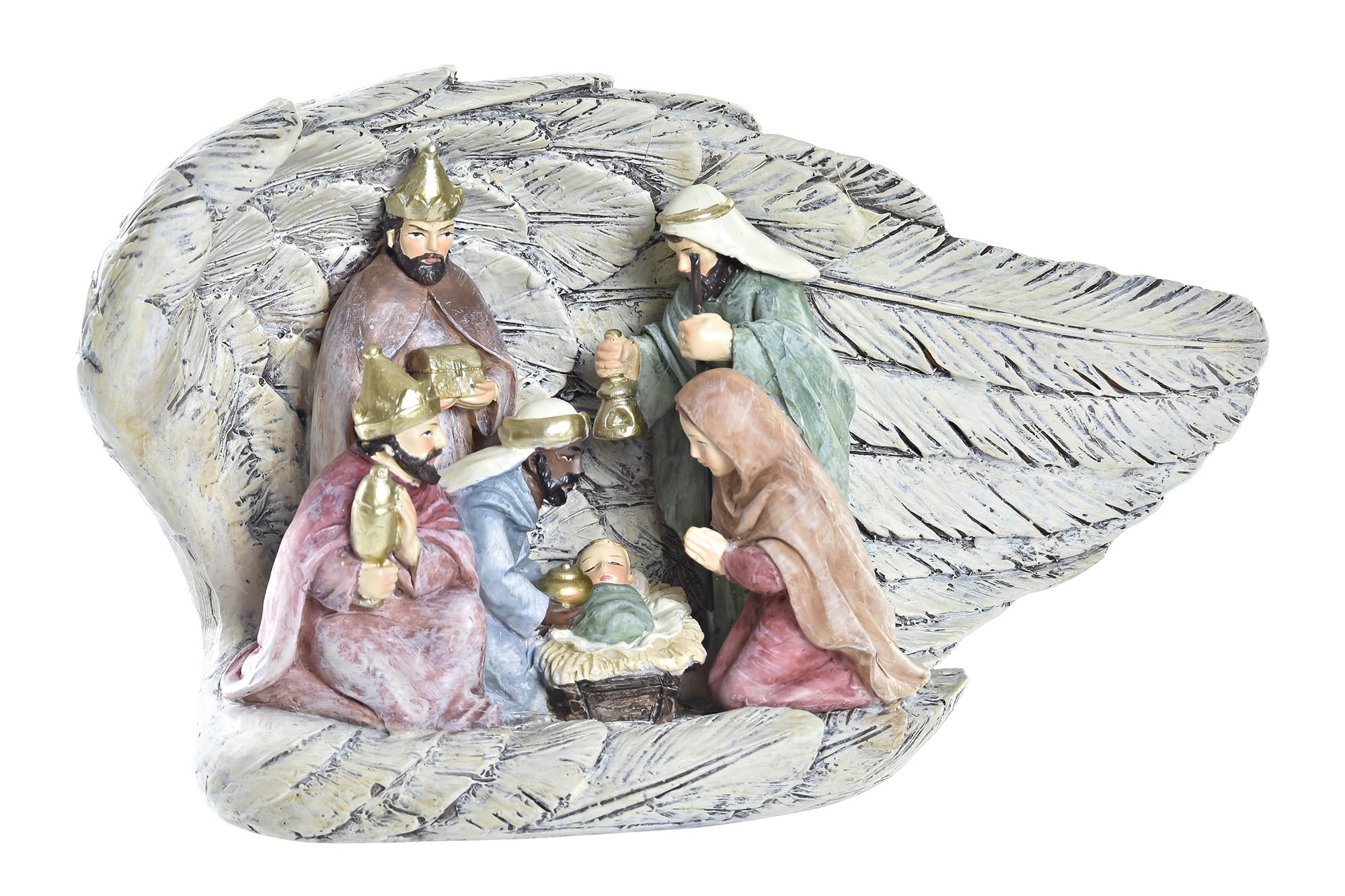 NACIMIENTO RESINA 20X8X12 ALAS BEIGE