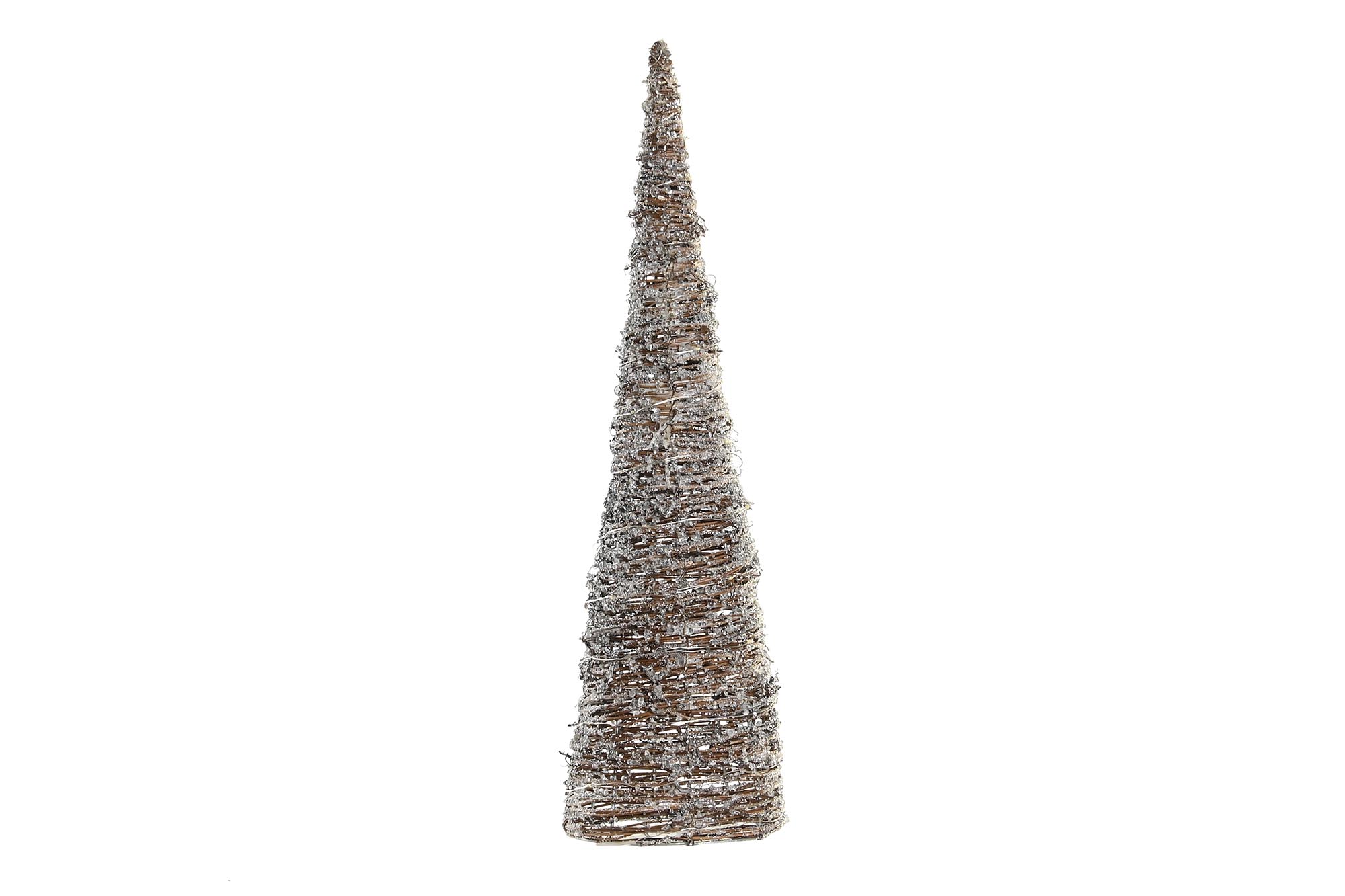 CONO RATAN LED 19X19X62 NATURAL MARRON CLARO