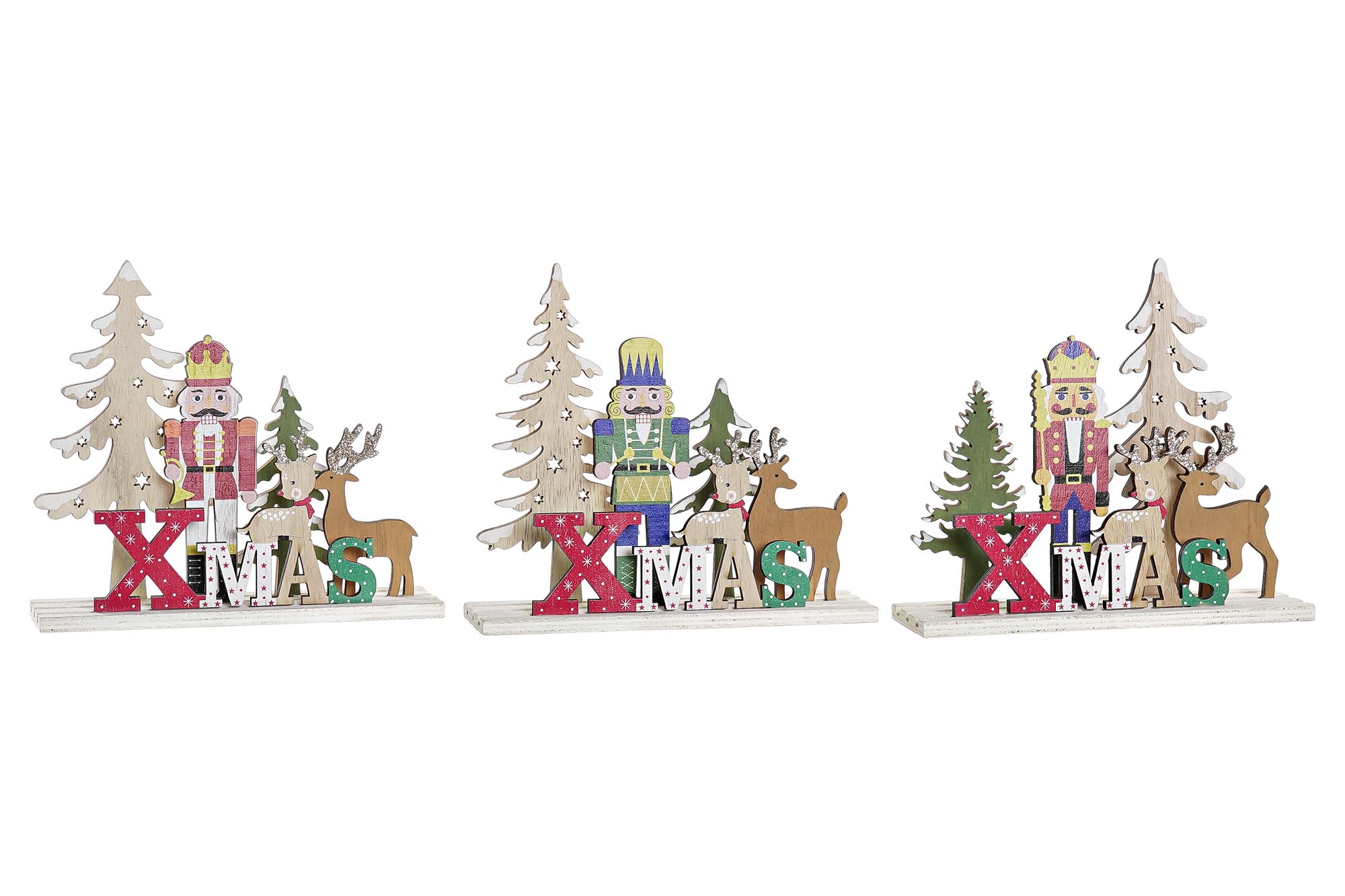 DECORACION MADERA 15X4X17 XMAS 3 SURT.