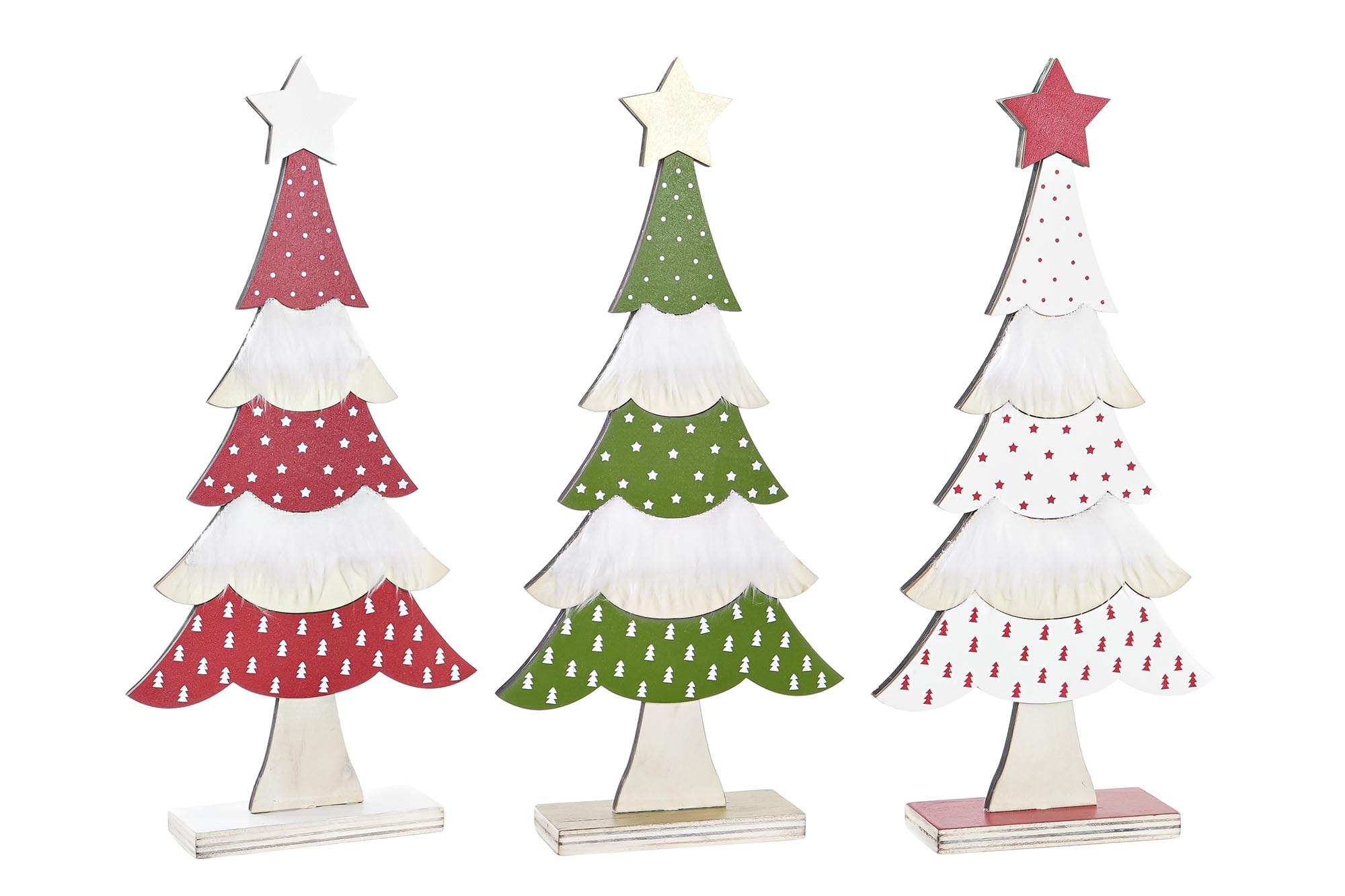 FIGURA MADERA POLIESTER 16X5X35 ARBOL 3 SURT.