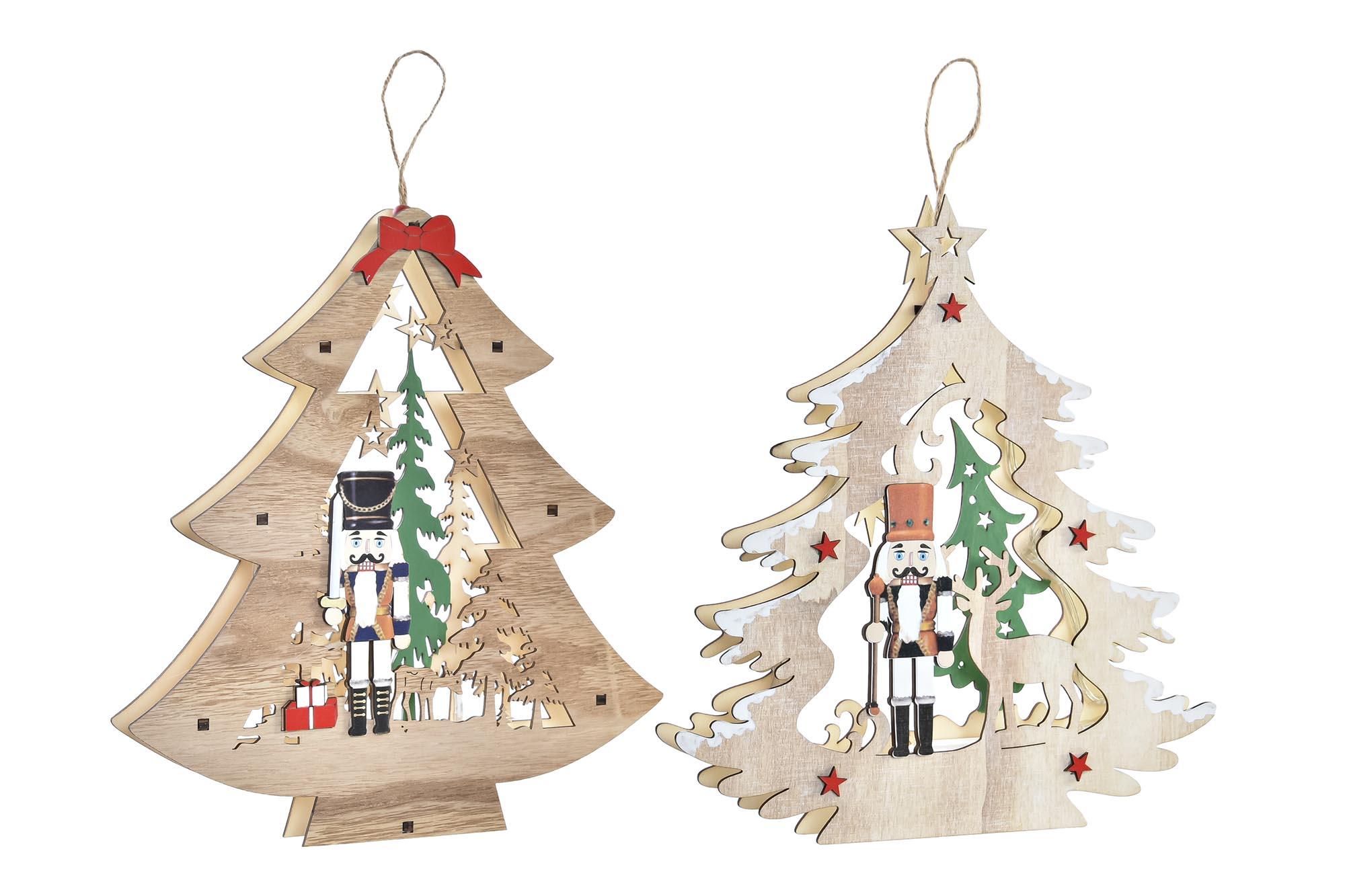 DECORACION COLGANTE MADERA 27X3X29 ARBOL 2 SURT.