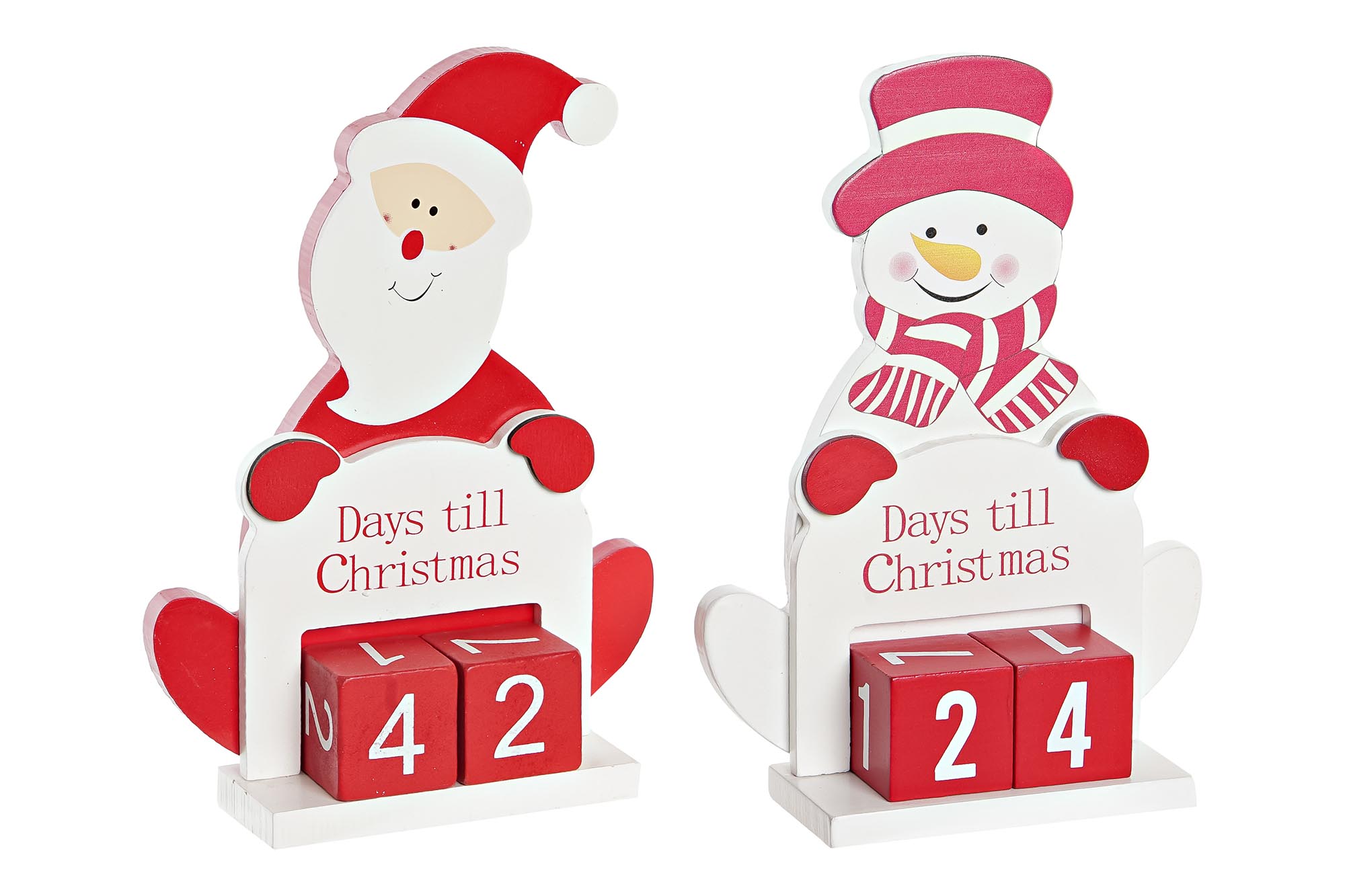 CALENDARIO ADVIENTO MDF 13X4X18 2 SURT.