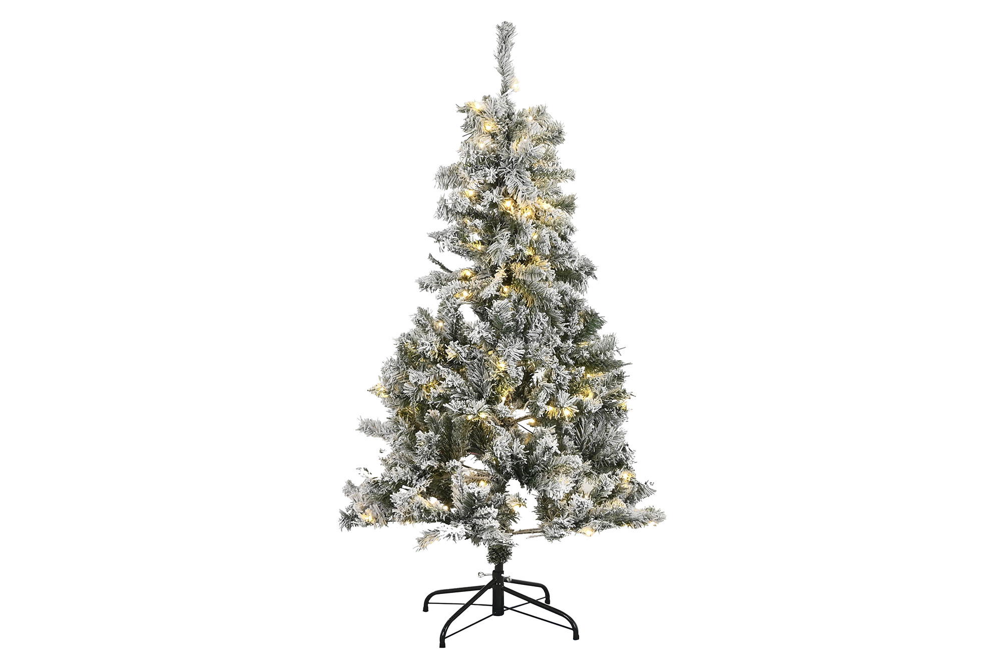 ARBOL PE METAL 60X60X150 150LED NEVADO VERDE