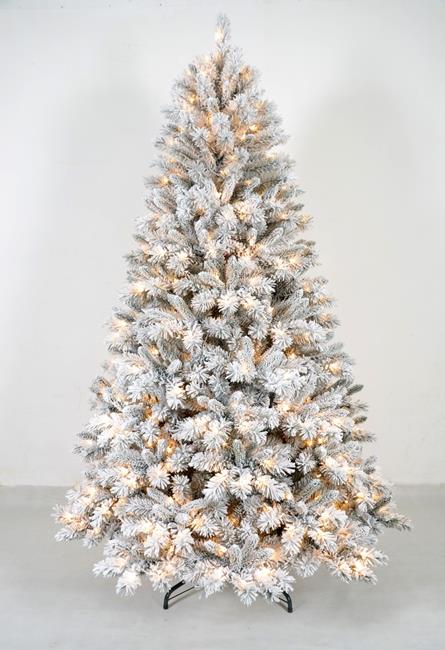 ARBOL PE METAL 1X1X180 200LED NEVADO