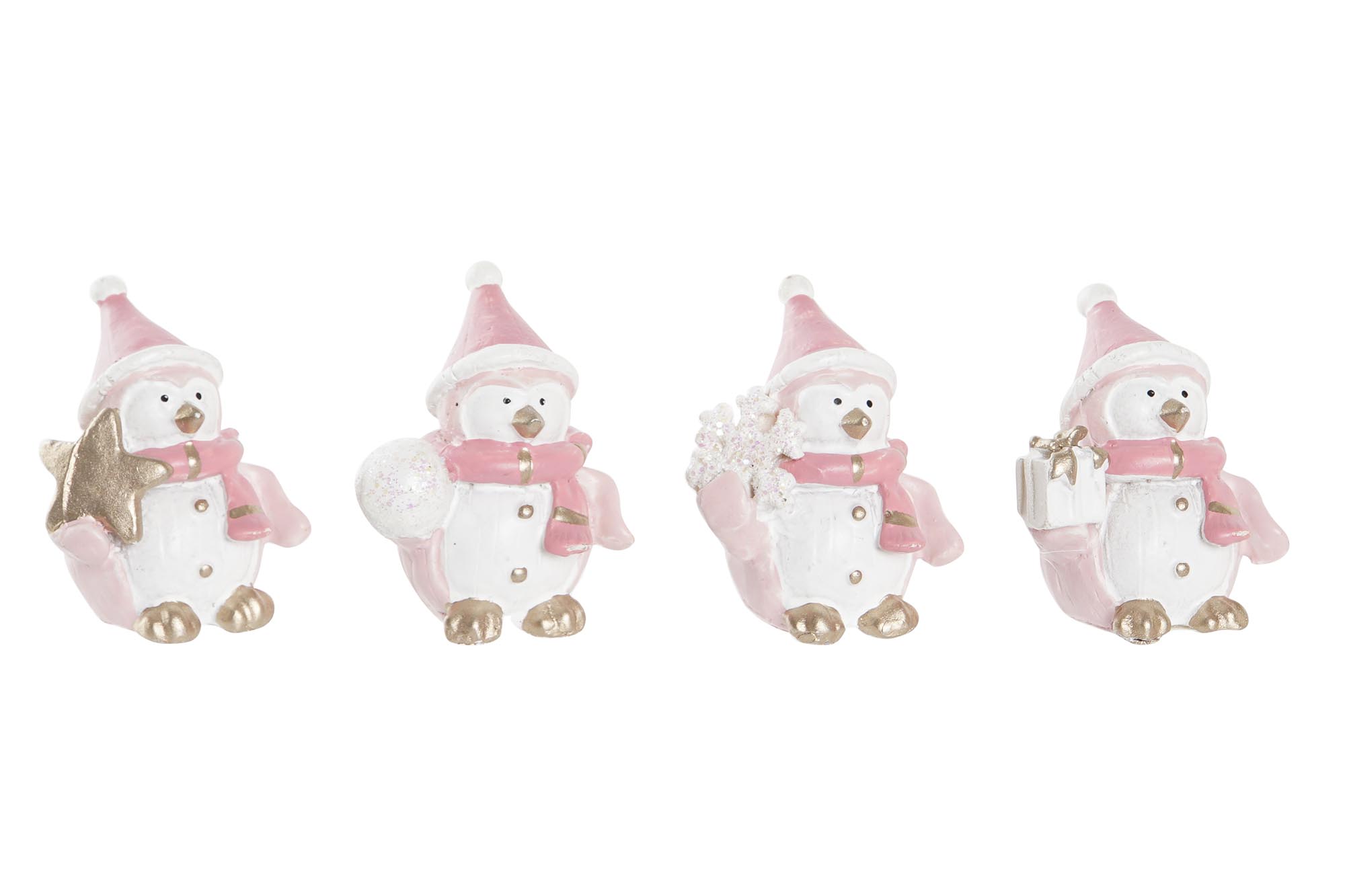 FIGURA RESINA 3,5X2,5X4 SNOWMAN 4 SURT.