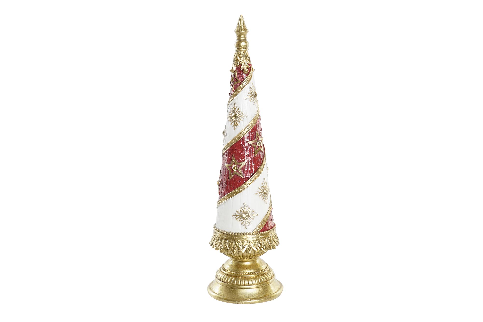 FIGURA RESINA 10X10X35,5 ARBOL ROJO