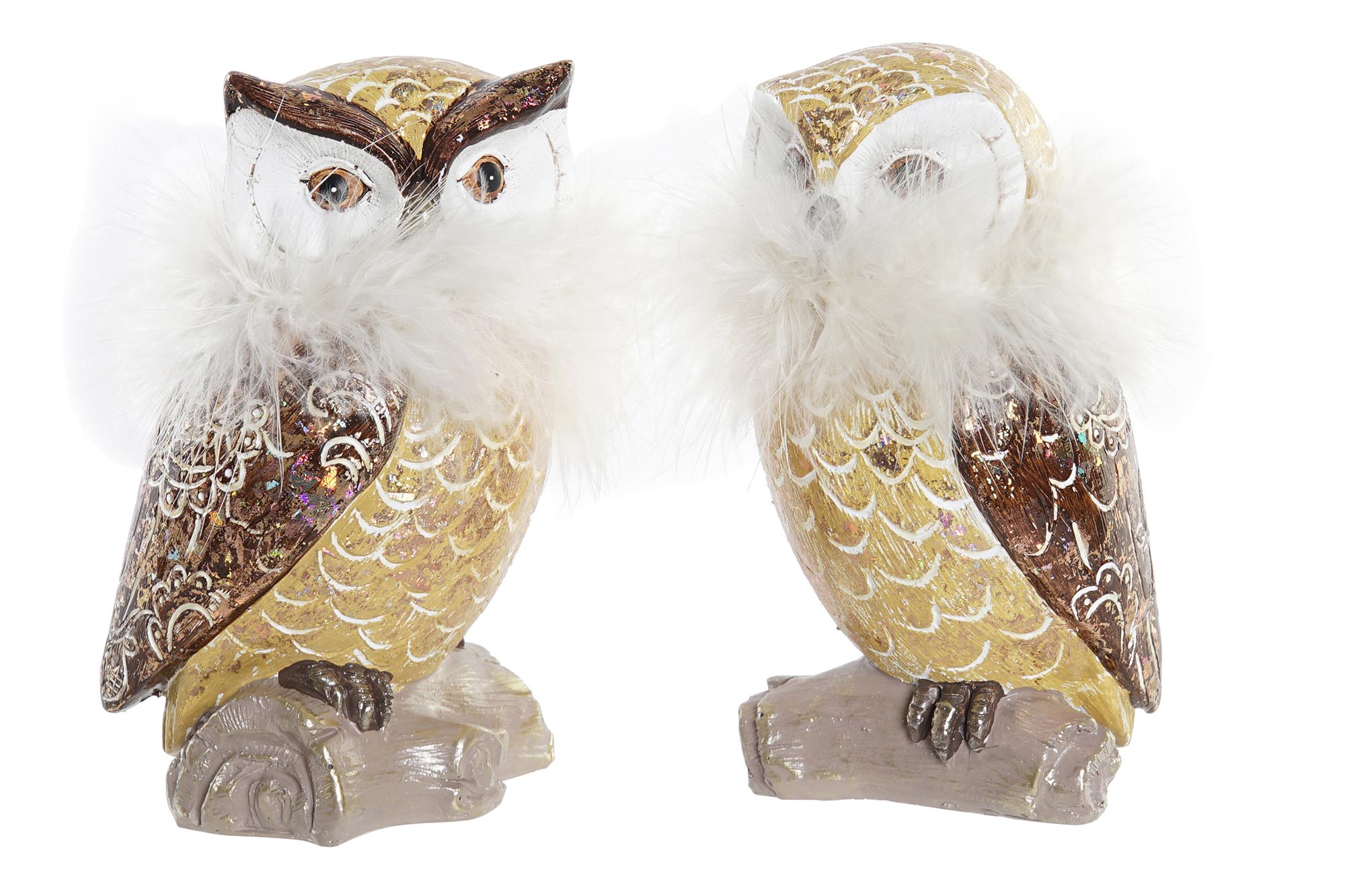 FIGURA RESINA 7,5X7,5X14 BUHO 2 SURT.