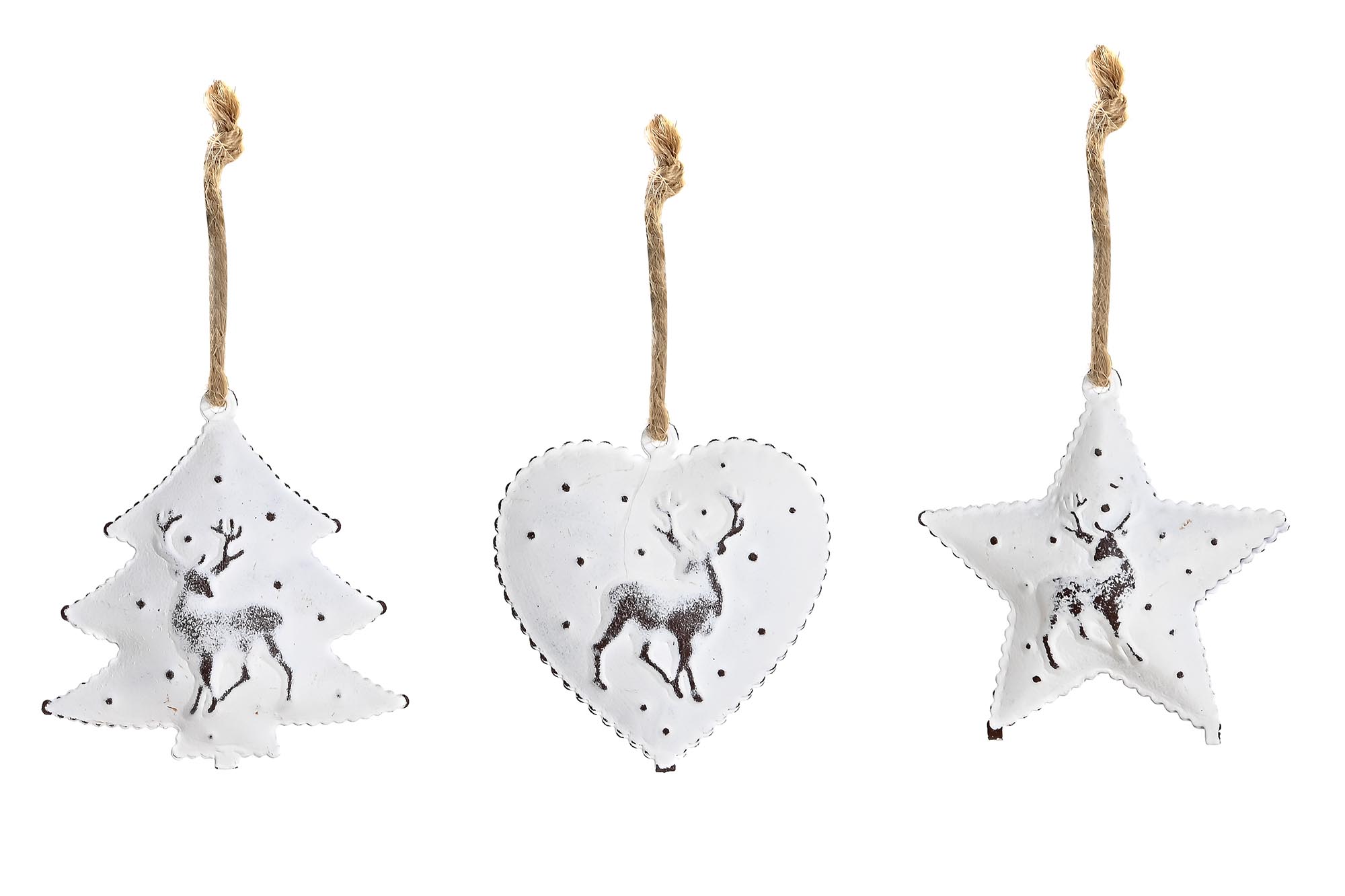 DECORACION COLGANTE SET 10 METAL 12X12X3 3 SURT.